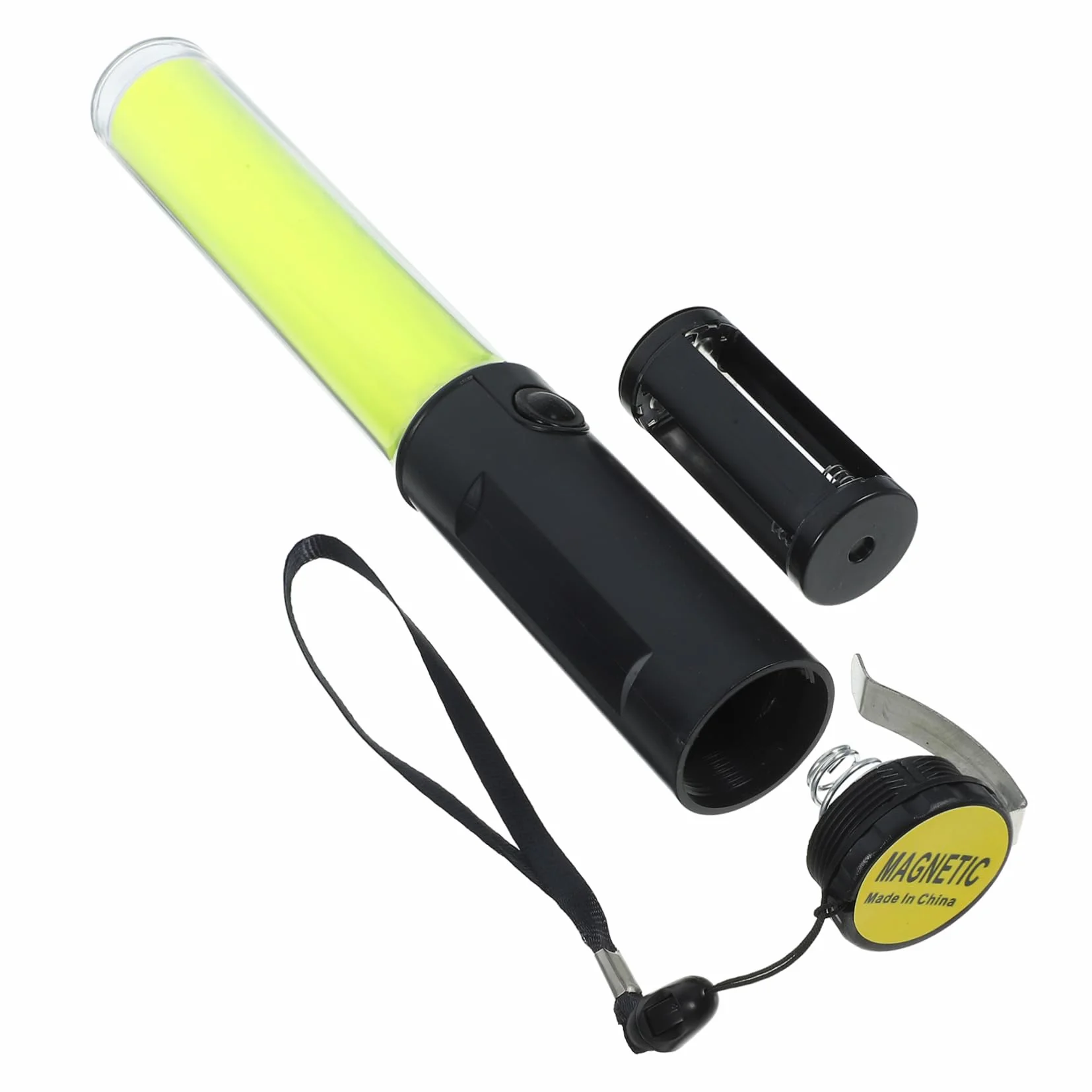 Varita de Luz LED 26 cm Amarilla Reutilizable Bastón Luminoso para Control de Tráfico