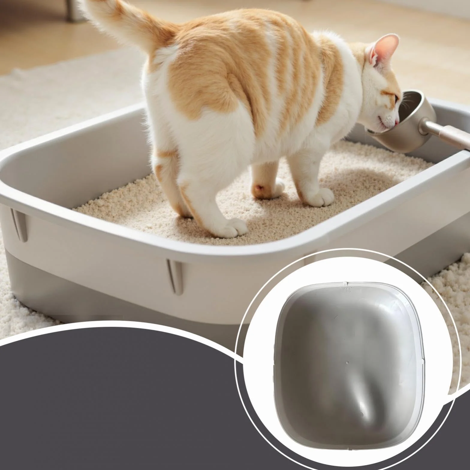 Sharplace Alfombrilla de Silicona Antideslizante para Arena de Gatos