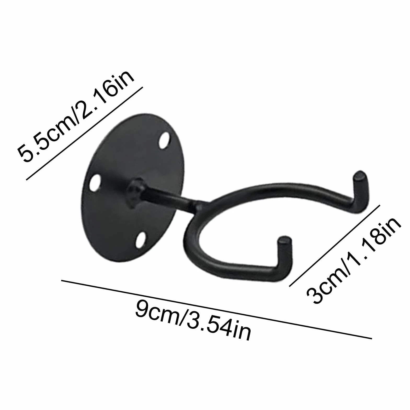 Soporte de pared resistente para bate de béisbol, almacenamiento multifuncional de metal