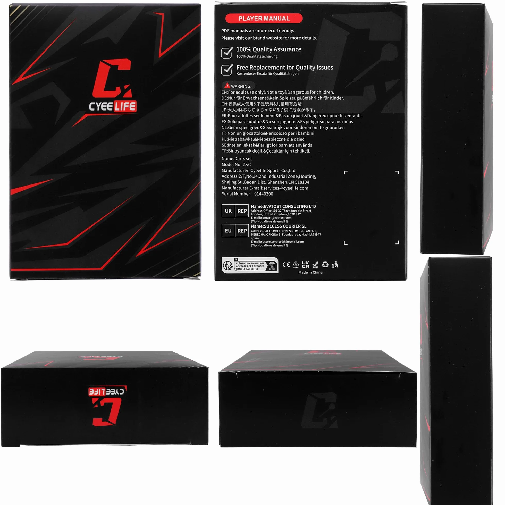 CyeeLife Dardos de punta de acero, juego de 12 dardos metálicos para tablero
