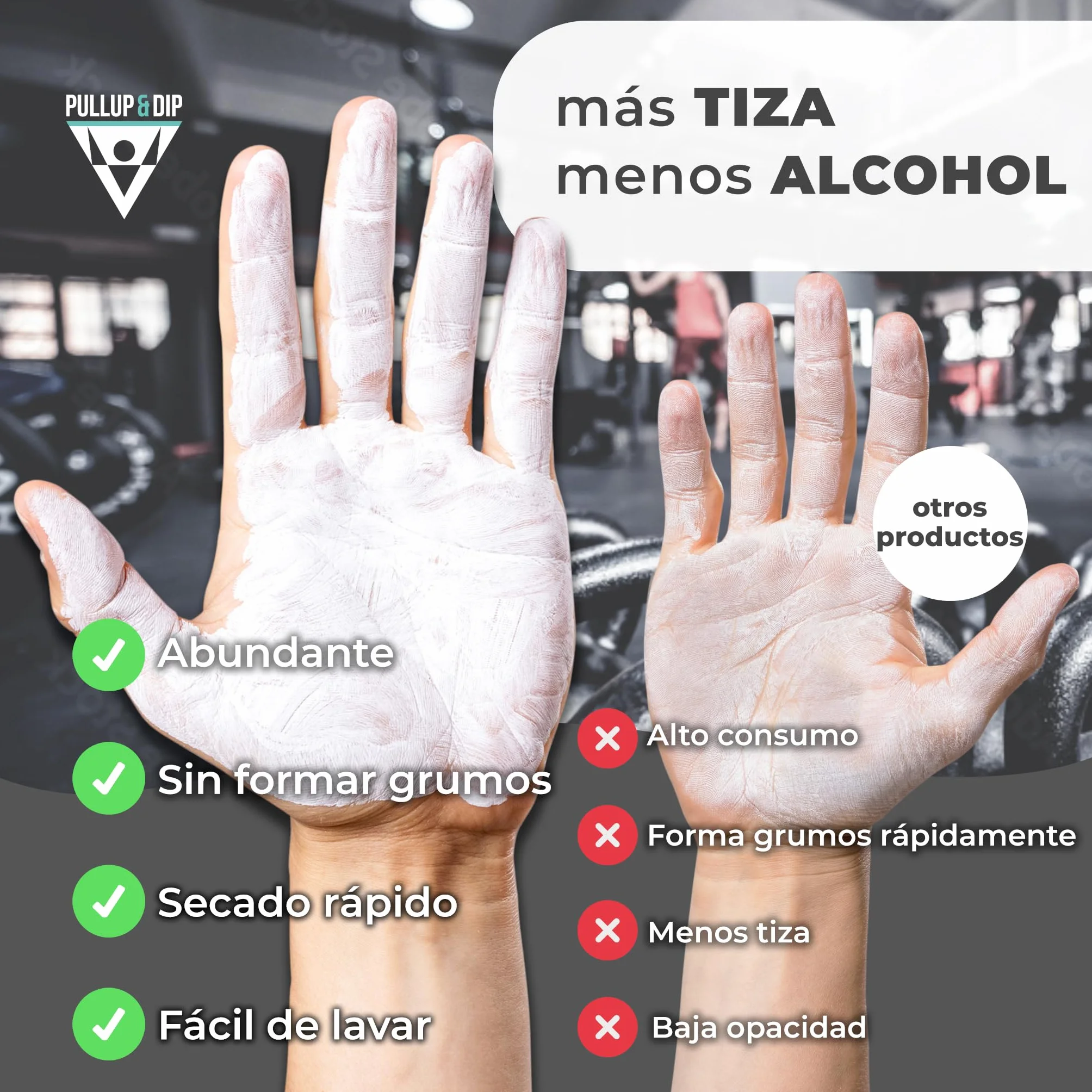 Magnesio Liquido PULLUP & DIP Tiza Liquida para Agarre Escalada Gimnasio Levantar Pesas Bouldering Calistenia Cecado Rapido Extra Fuerte