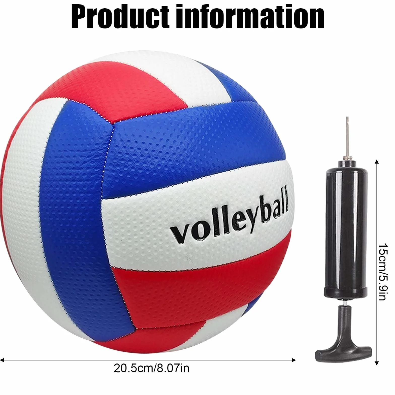 Voleibol de playa de cuero suave tamaño 5 con bomba, resistente al agua, oficial para niñas jóvenes adultos