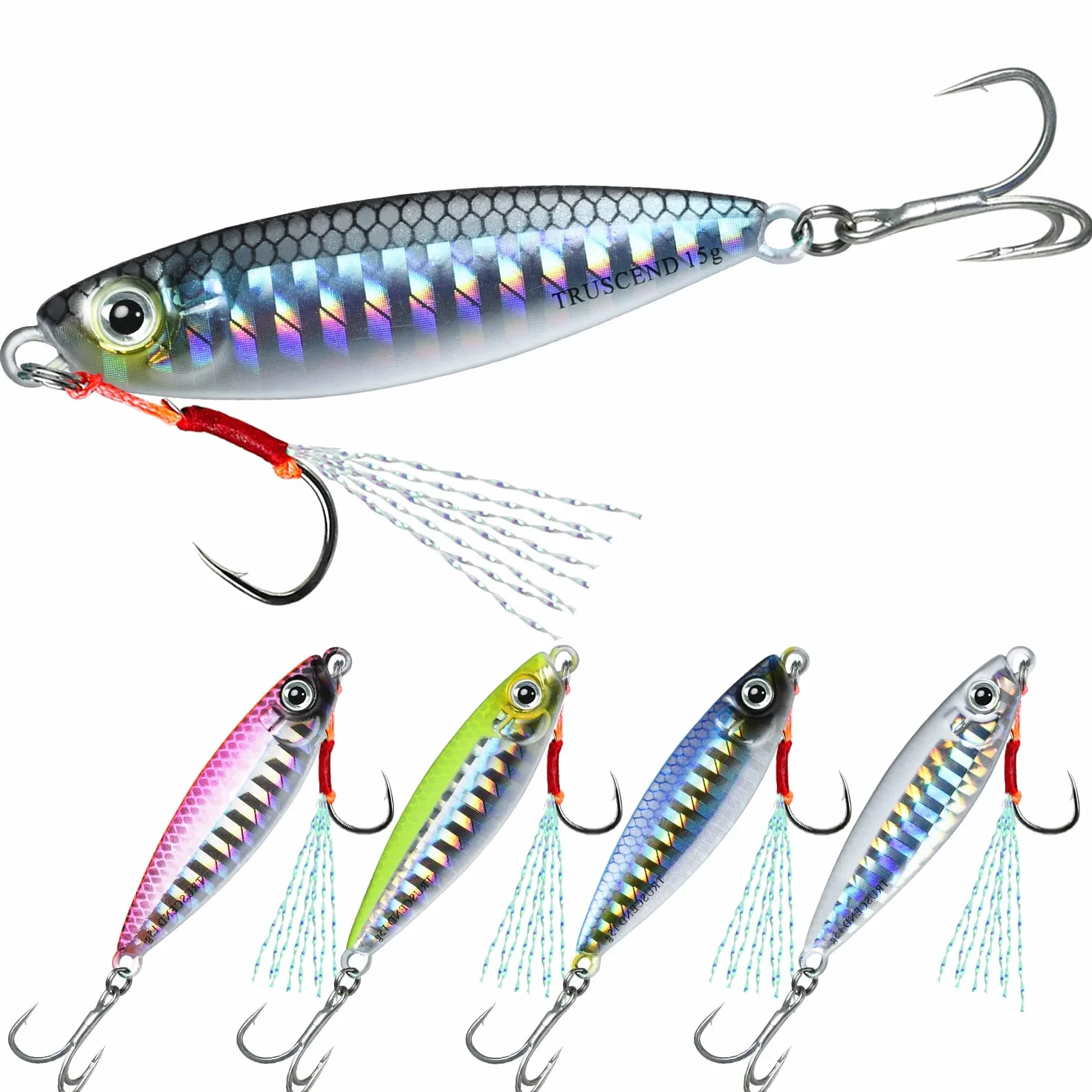 TRUSCEND Señuelos Giratorios para Pesca, Spinners Doble Cuchilla para Trucha, Lubina, Salmón