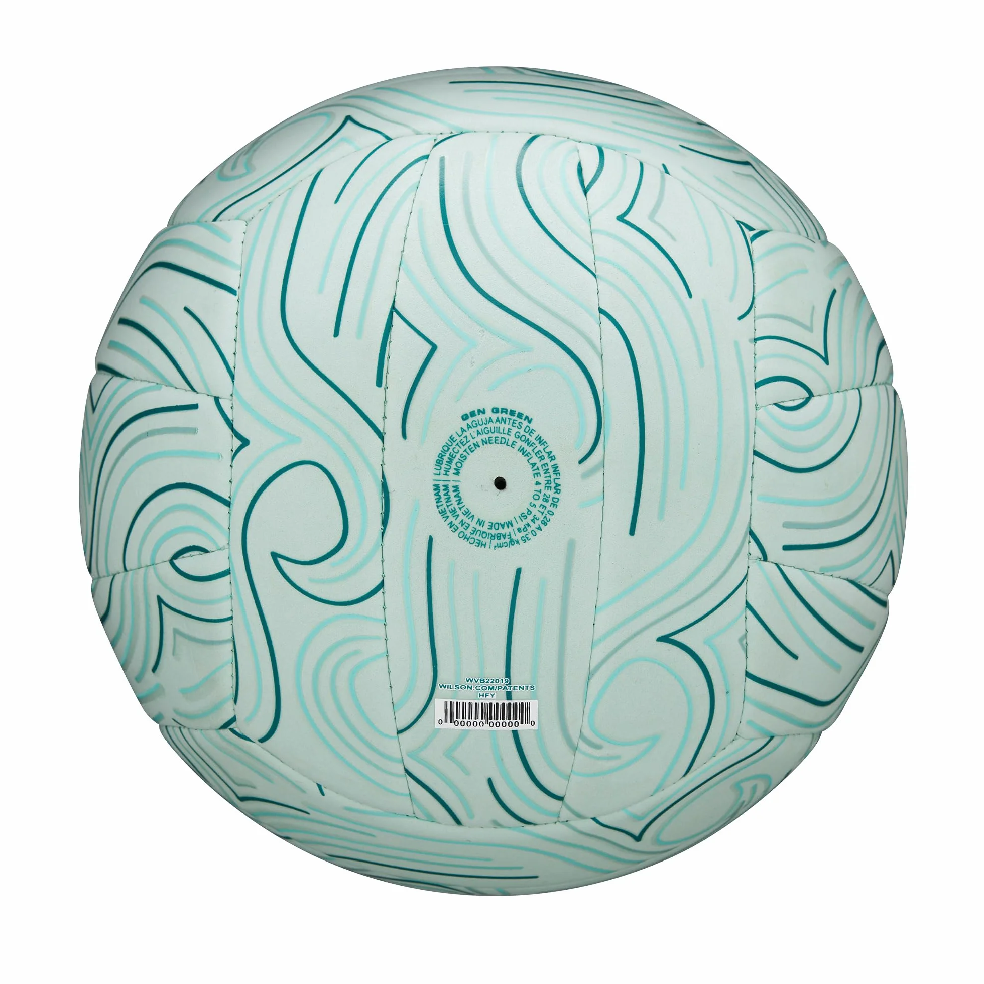 Wilson Balón de Voleibol Shoreline Soft Gen Verde, Tamaño Oficial, Azul Claro
