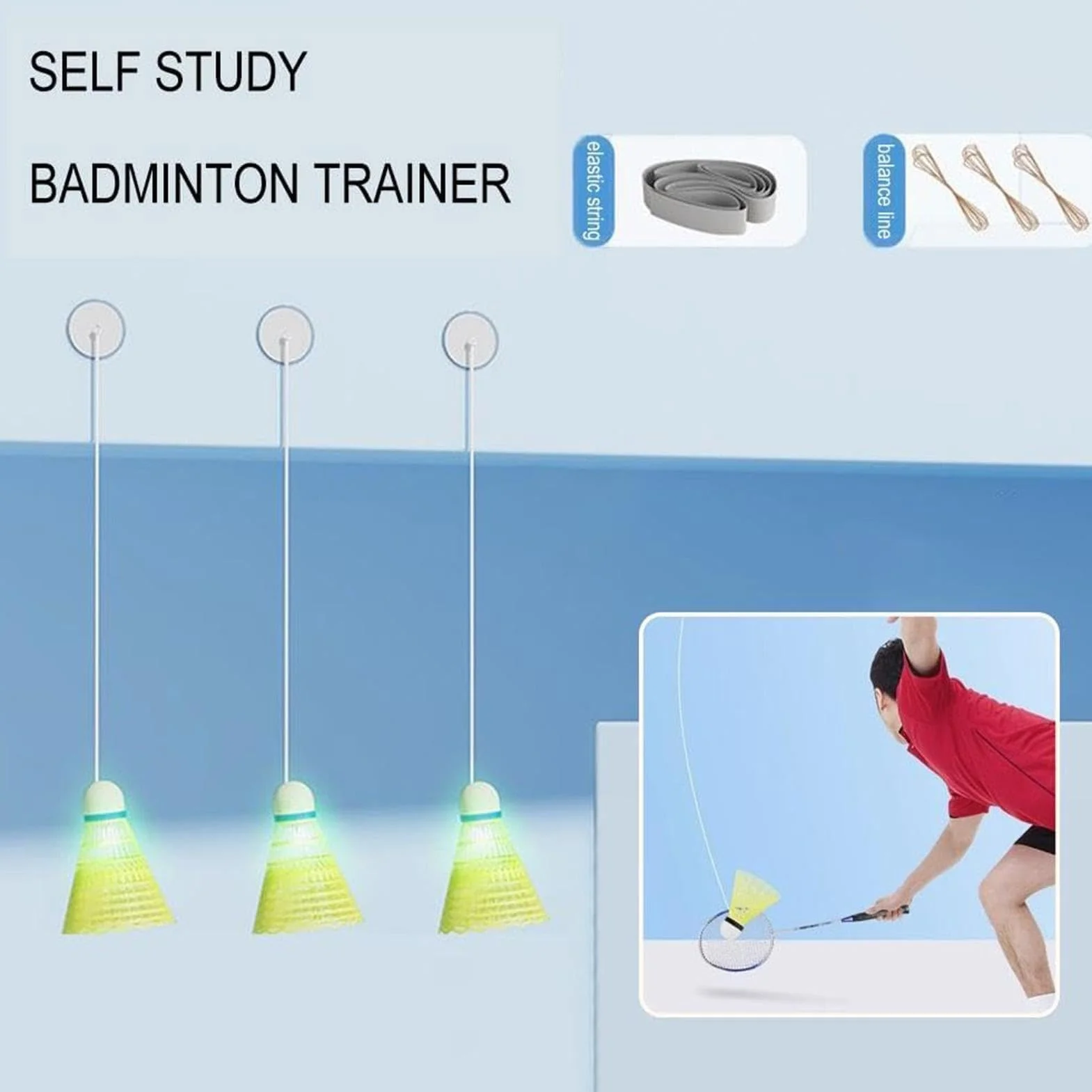 Entrenador De Rebote De Bádminton, Juego De Entrenamiento Individual Para Interiores