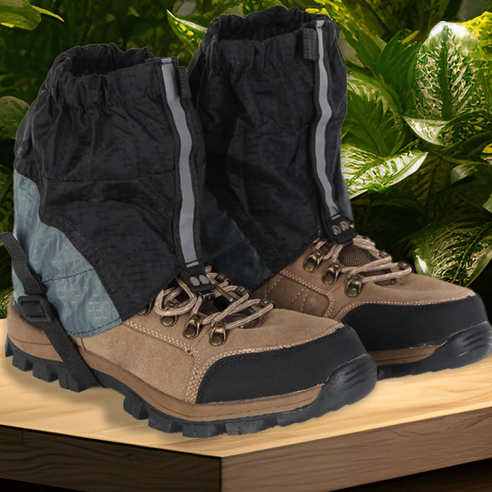 Polainas para Zapatos Senderismo Montaña Transpirables Ajustables Trekking Escalada Nieve
