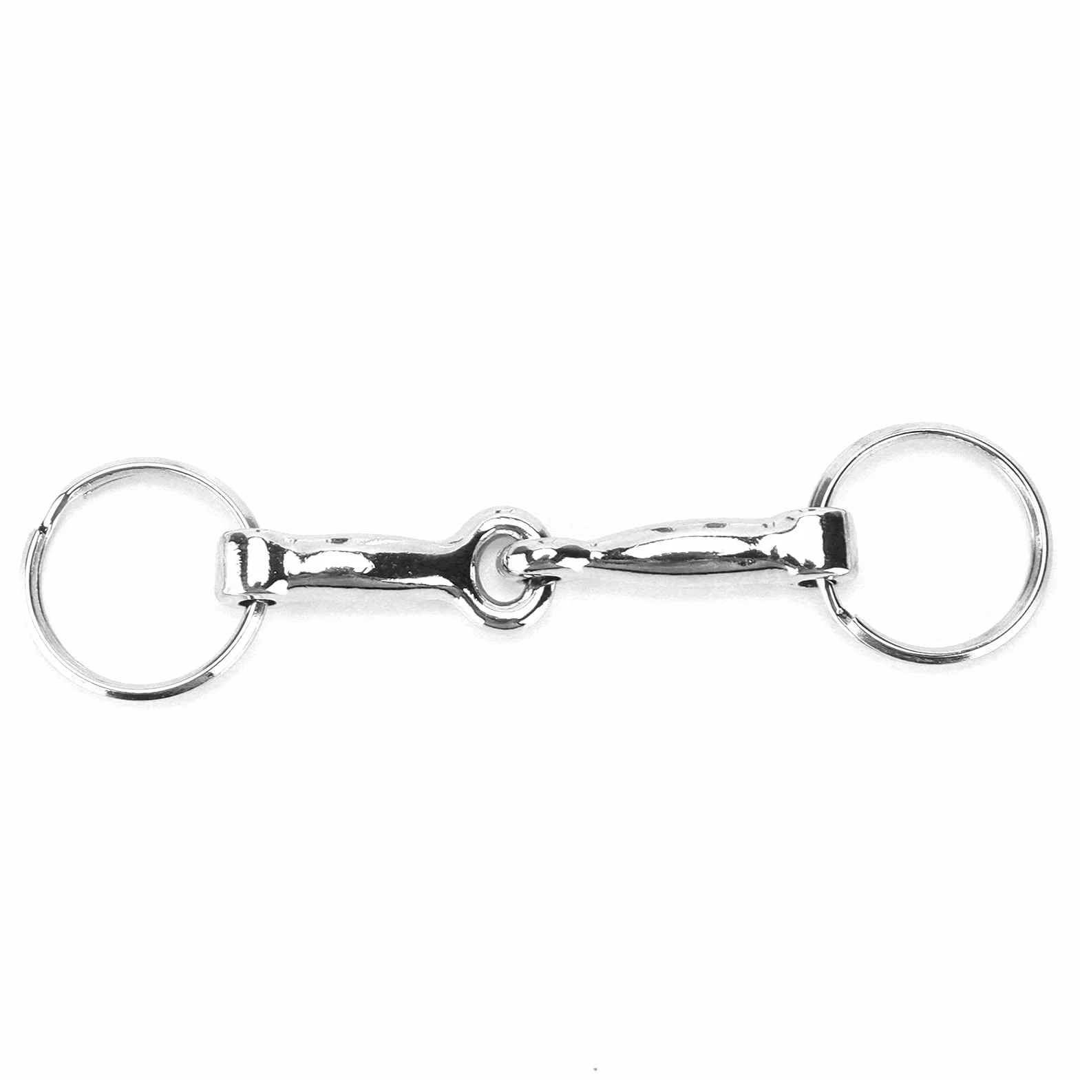 Llavero de Pedacitos de Filete de Caballo, Llavero de Pedacito Pelham de Aleación de Zinc, Conector único, Nudo de Llave de Pedacito de Caballo, Llavero Redondo Duradero para Amantes de los Caballos