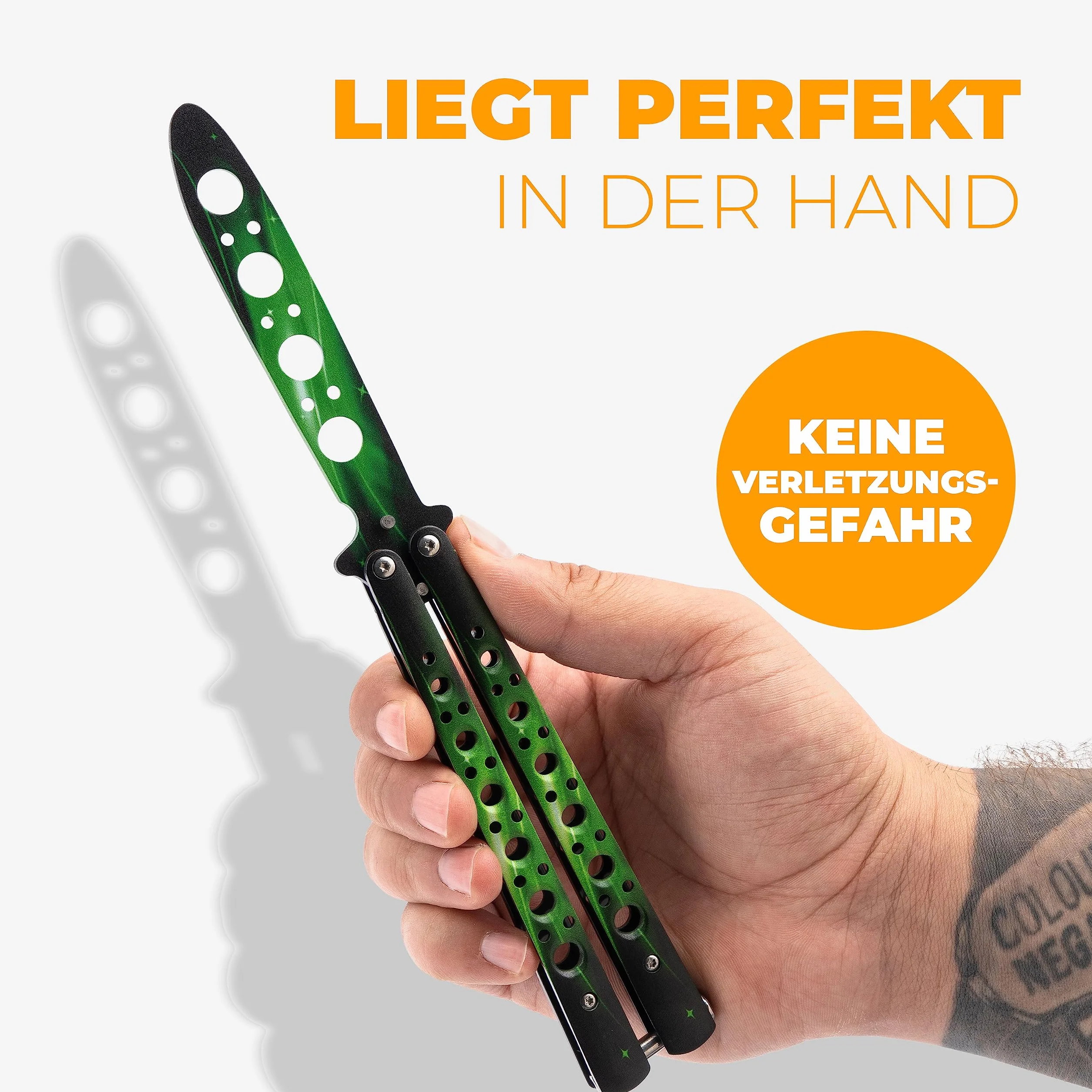Gamma Butterfly Trainer Balisong Cuchillo Entrenamiento Hoja Roma para Trucos