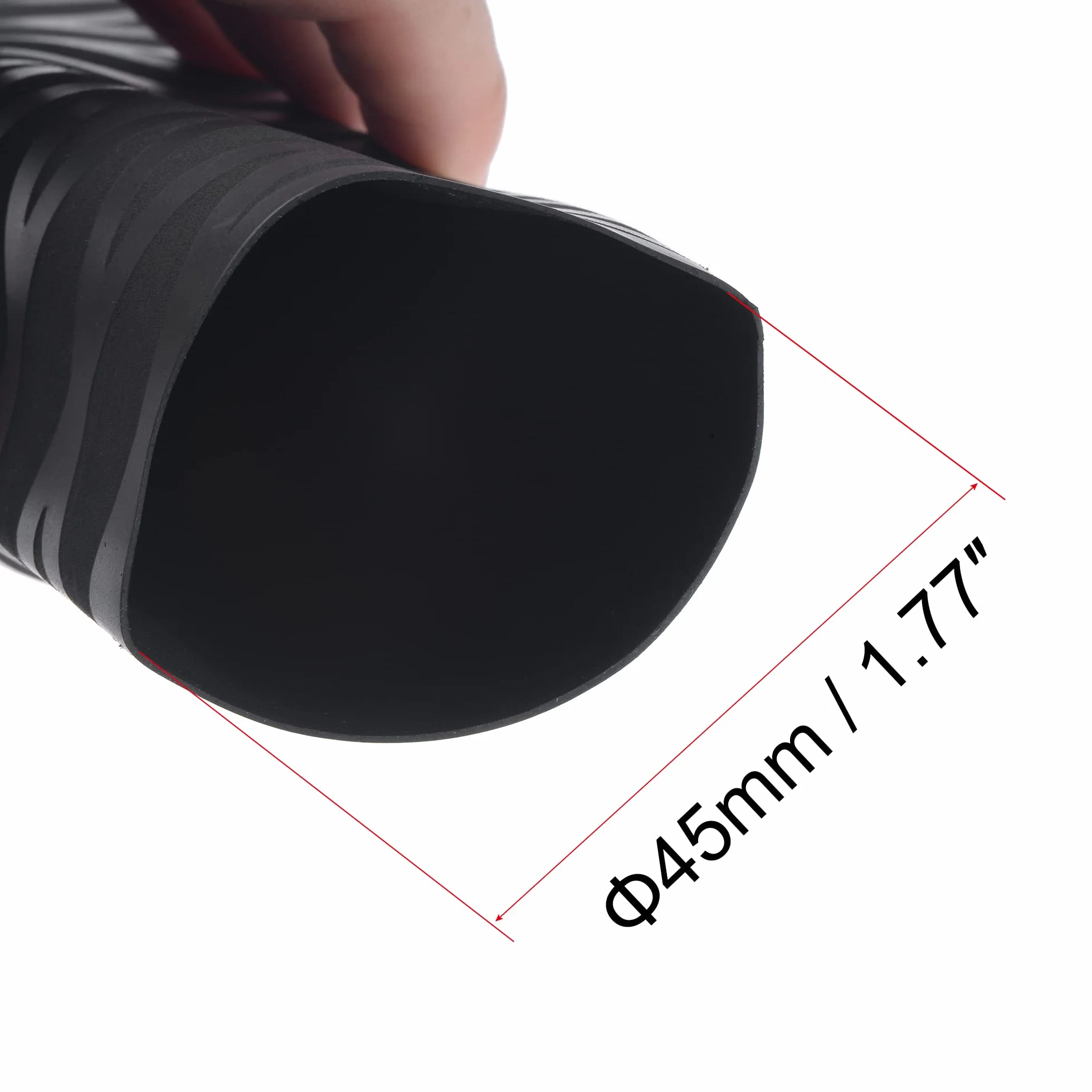 Sourcing Map Termorrectráctil Envoltura Tubería para Pescar Cañas Puños 45mm 72mm 3.3pies 1.8:1 Relación Negro