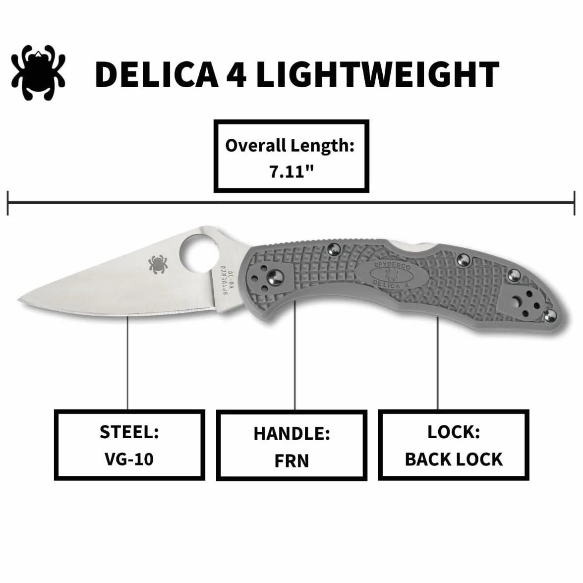 Delica 4 Lightweight Mango FRN Folding Knife