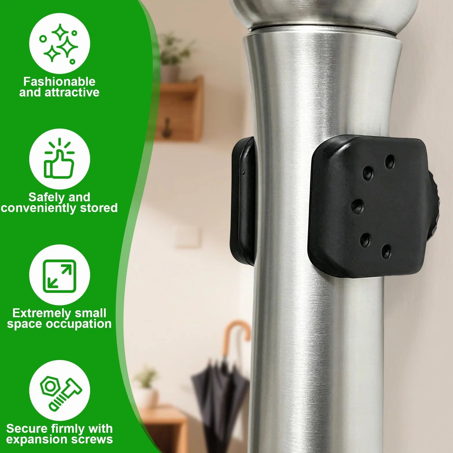 Soporte para Bate de Béisbol de Madera 2 Piezas Pared Colgador 30-36 mm