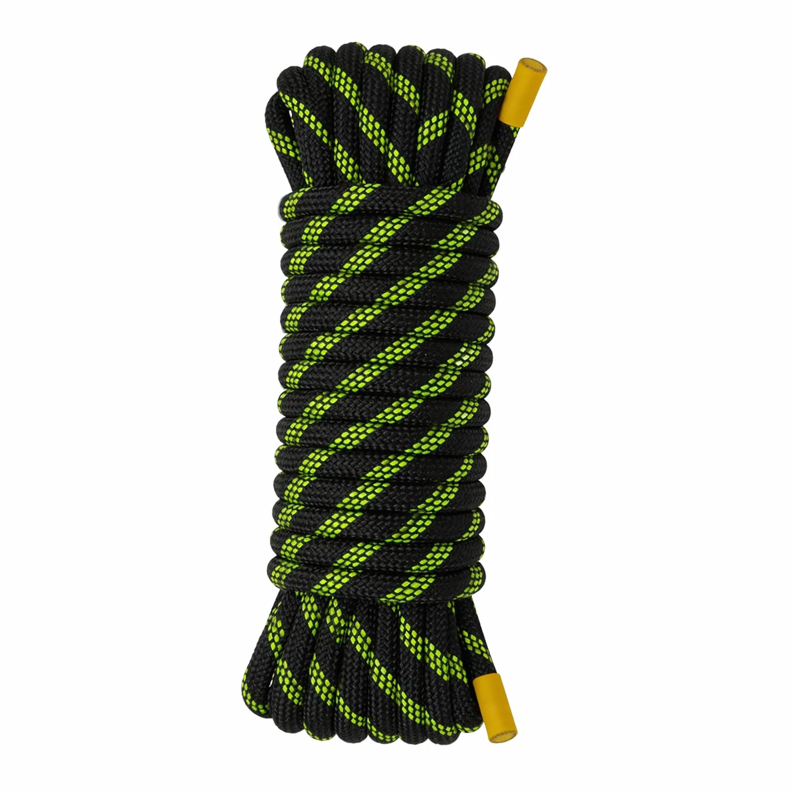 Cuerda de Escalada 10mm Estática 20m Rescate Alturas UIAA Fluorescente Negra