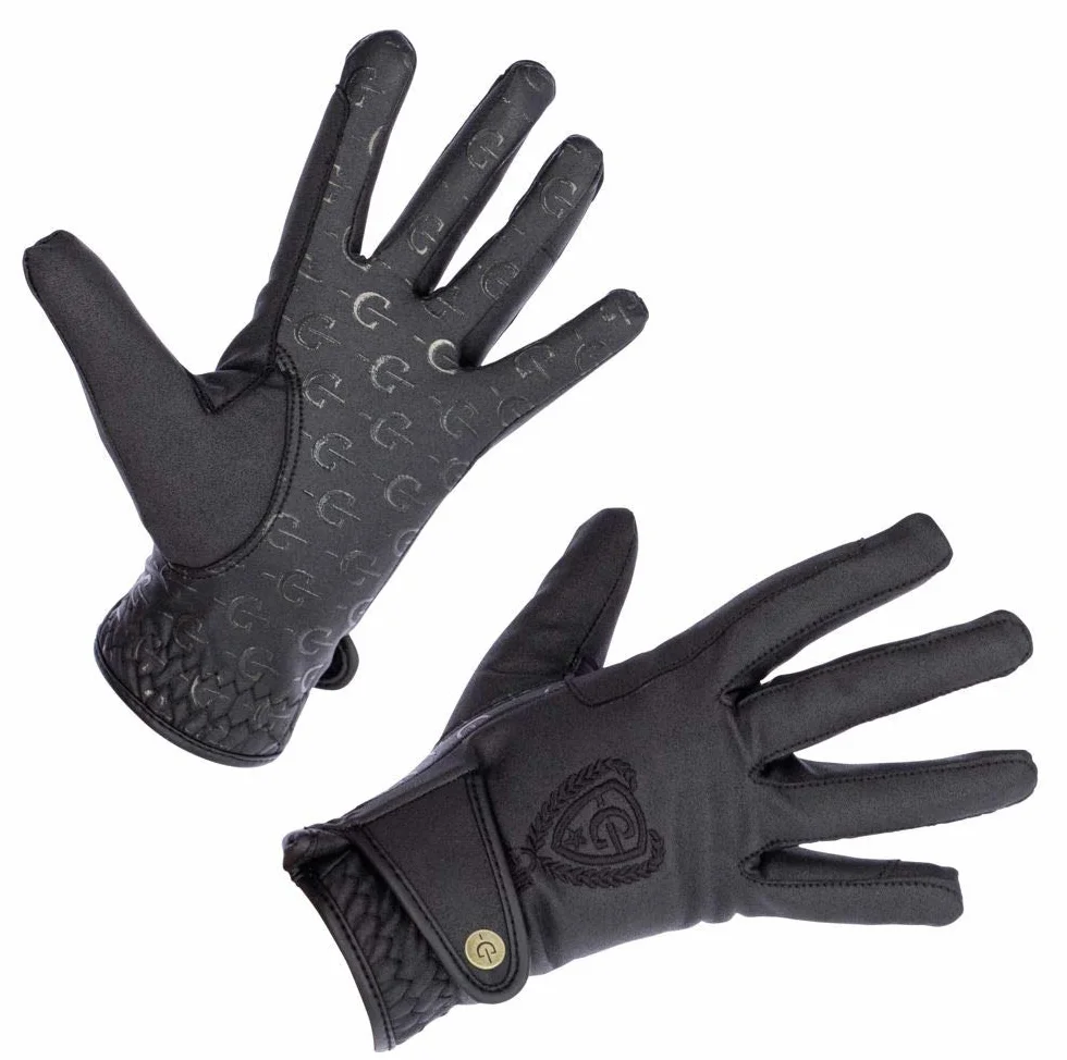 Kerbl Guantes de equitación de Invierno Mora Negro