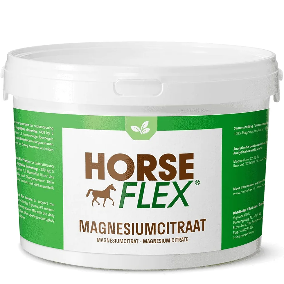 Polvo de citrato de magnesio para caballos para apoyar los músculos y el sistema nervioso - 3000 gramos