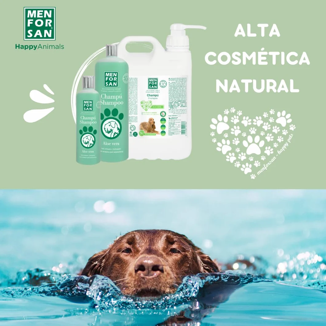 MENFORSAN Champú Aloe Vera para Perros | Hidrata en profundidad | Acción Anti Irritaciones y Anti Eczemas | 100% Natural | Herbácea | 1L