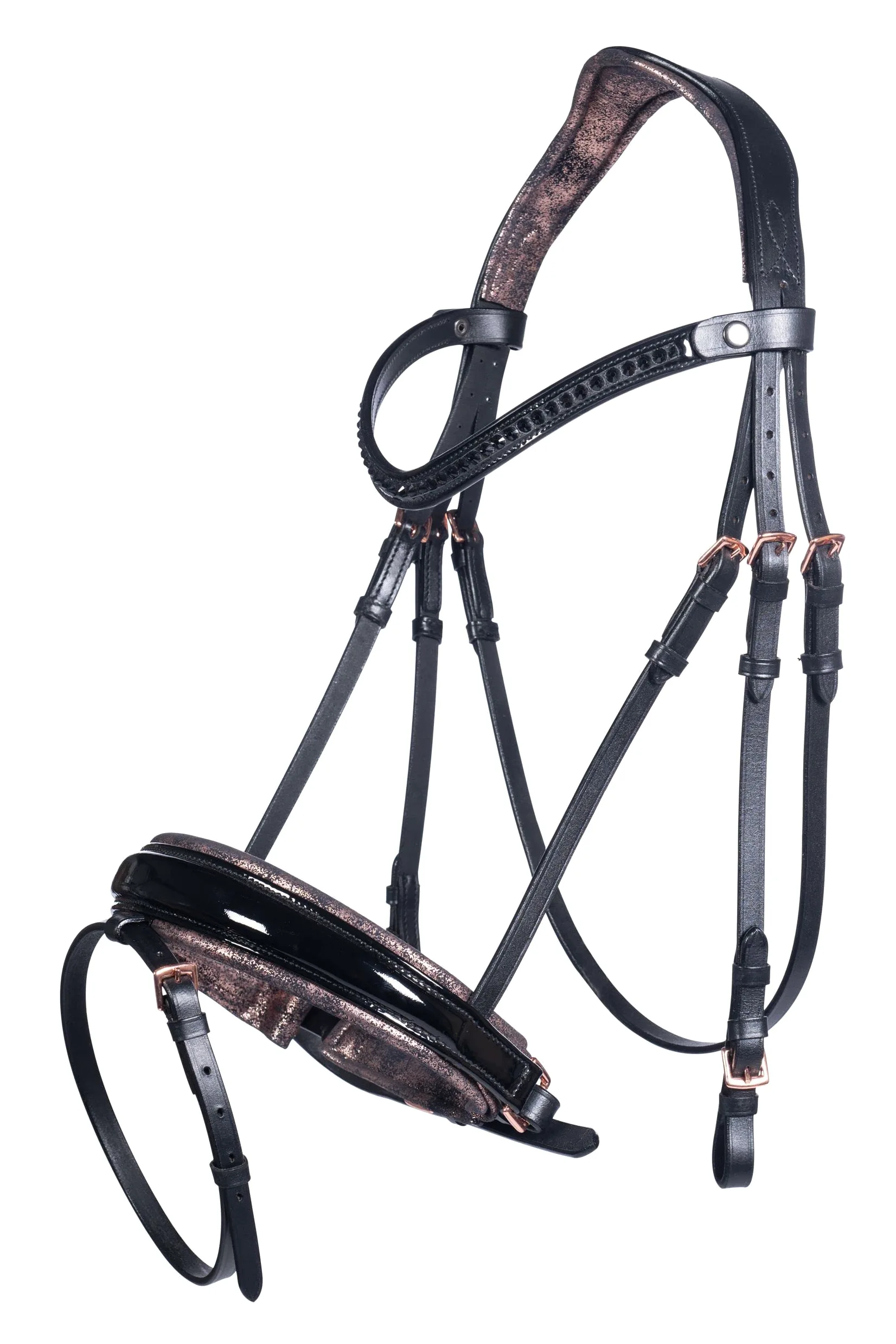 HKM Sofia Cabezada Marrón/Rosa-Oro Pony