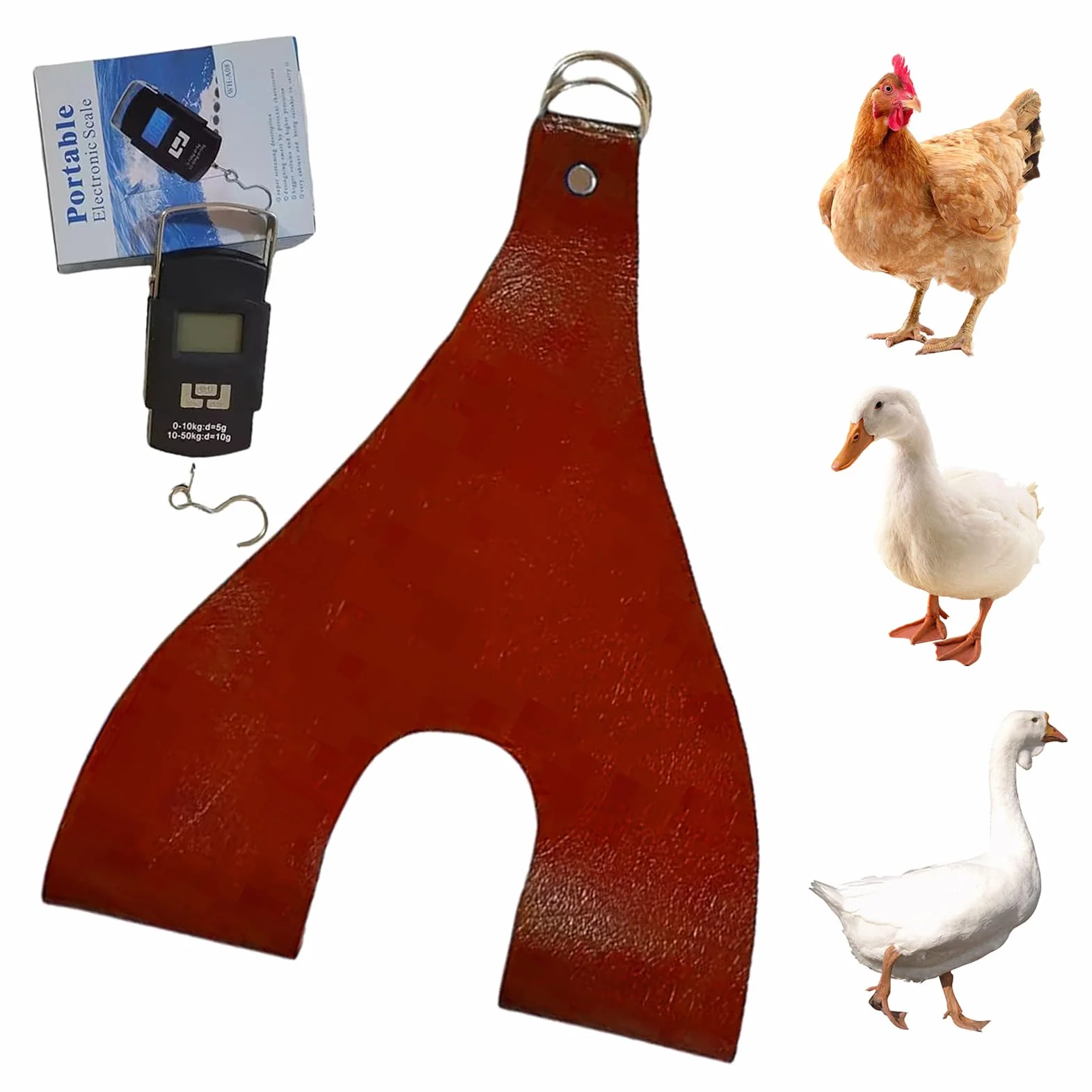 Eslinga para Soporte De Pollo: Eslinga para Gallina con Báscula De Peso Incorporada, Arnés De Pesaje De Aves De Corral Ajustable para Animales Pequeños, Eslingas De Báscula Duraderas Y Colgantes para
