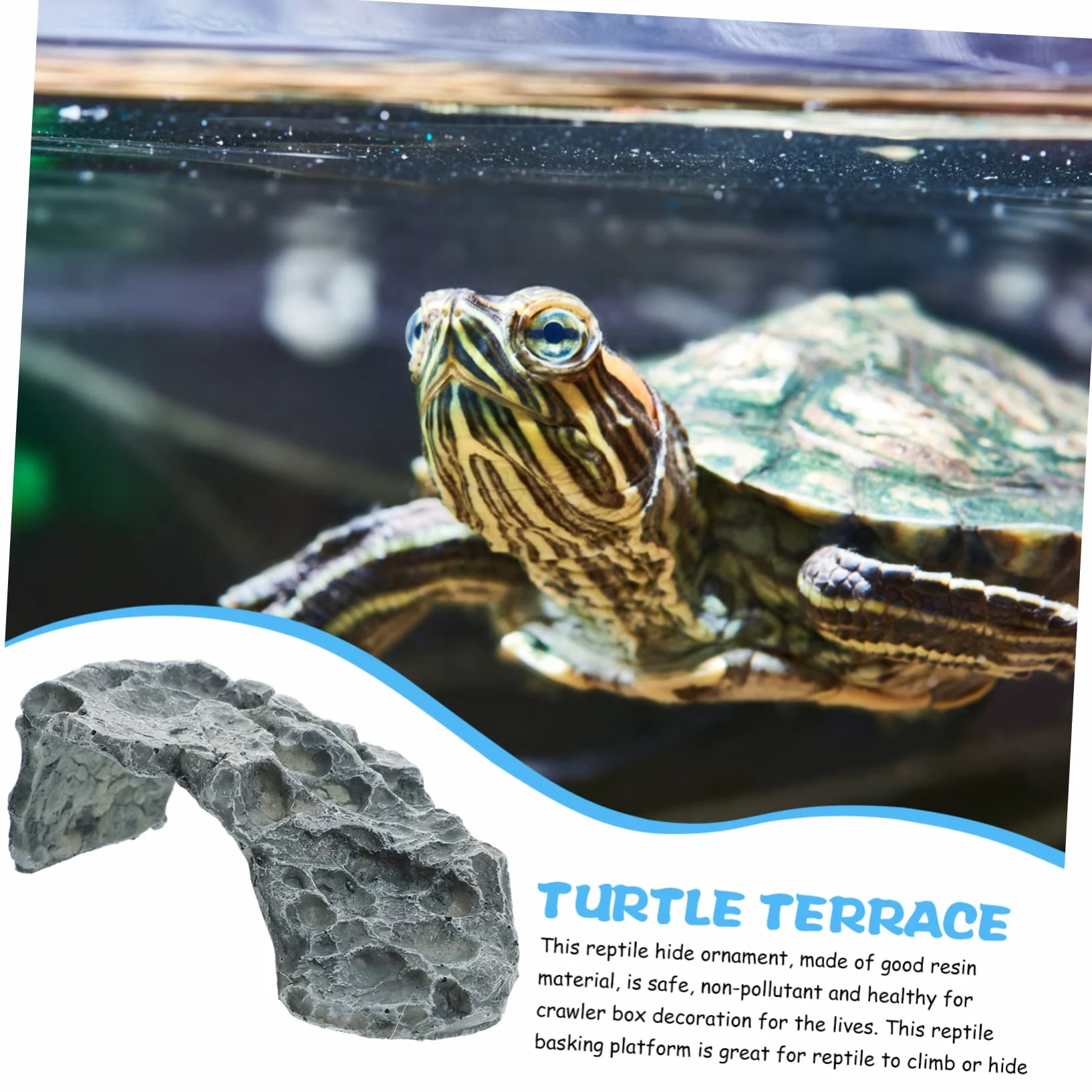 ibasenice Plataforma para Tortugas de Resistente Refugio y de Descanso para Reptiles Acuáticos para Calentamiento y Observación Acuarios y Estanques
