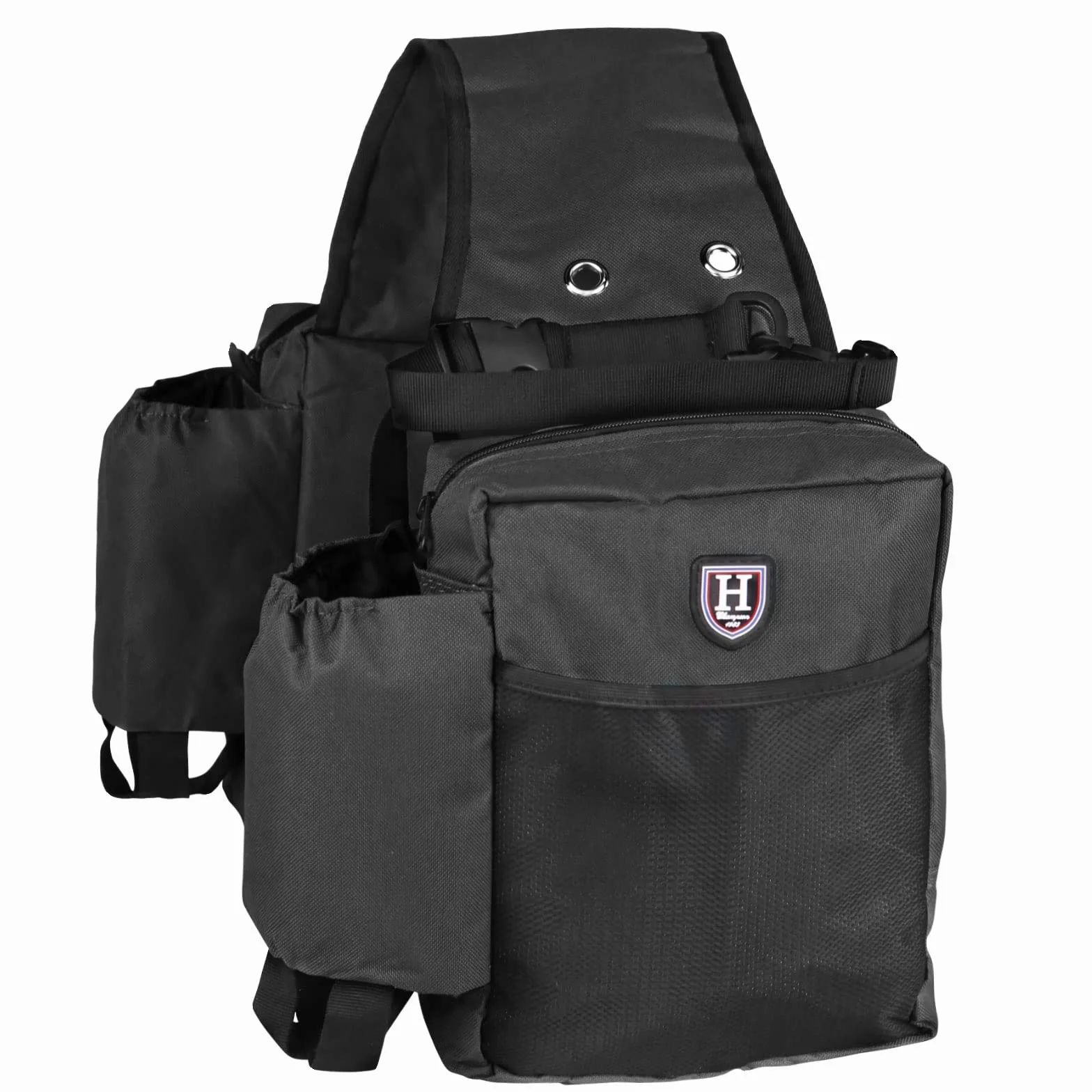 Harrison Howard Equestrian Western - Bolsa de sillín para caballos, color negro