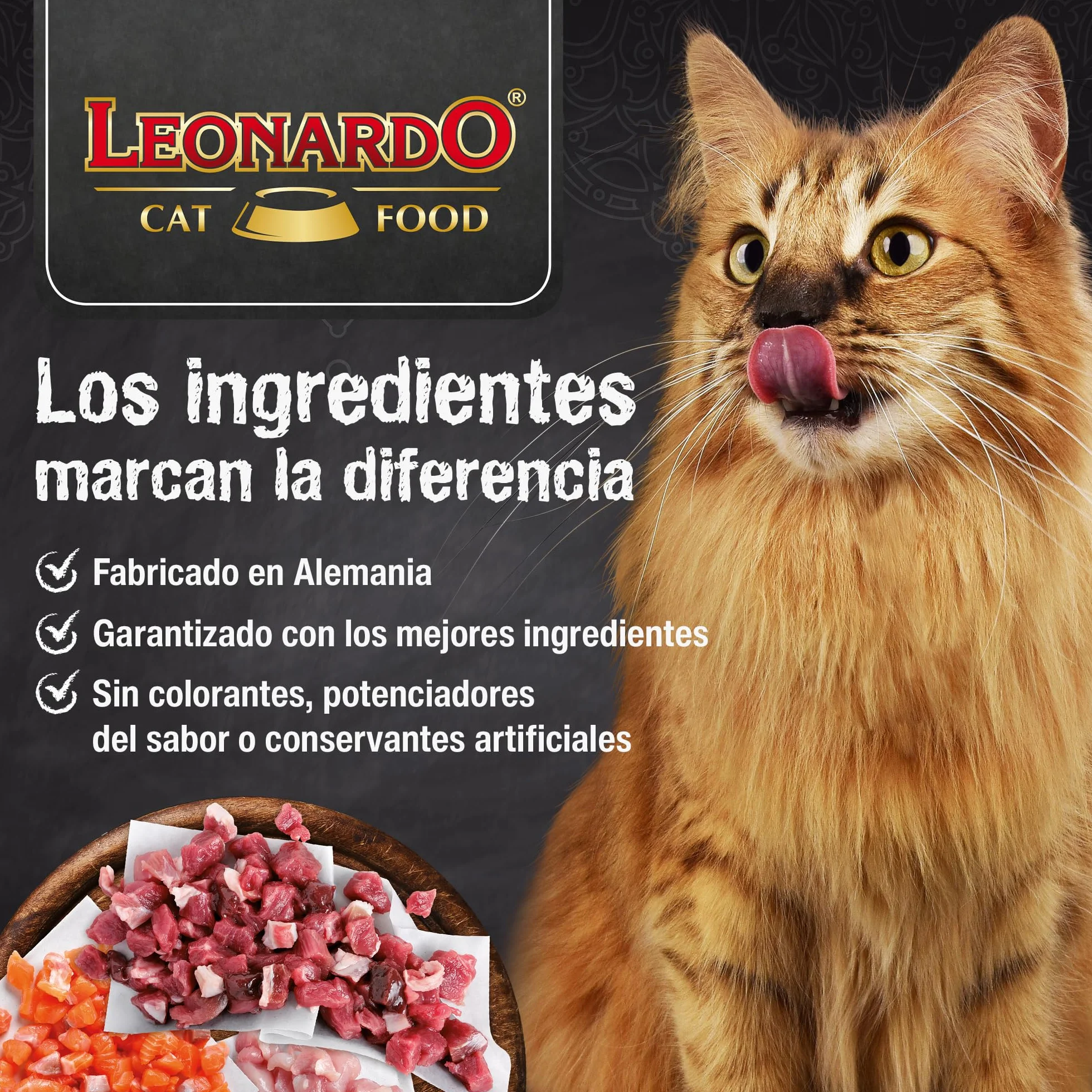 LEONARDO Drink Beef [20x40g Paquete múltiple Drink con Ternera] Bebida para Gato | Caldo de Carne con Tiras | Alimento complementario para Gatos