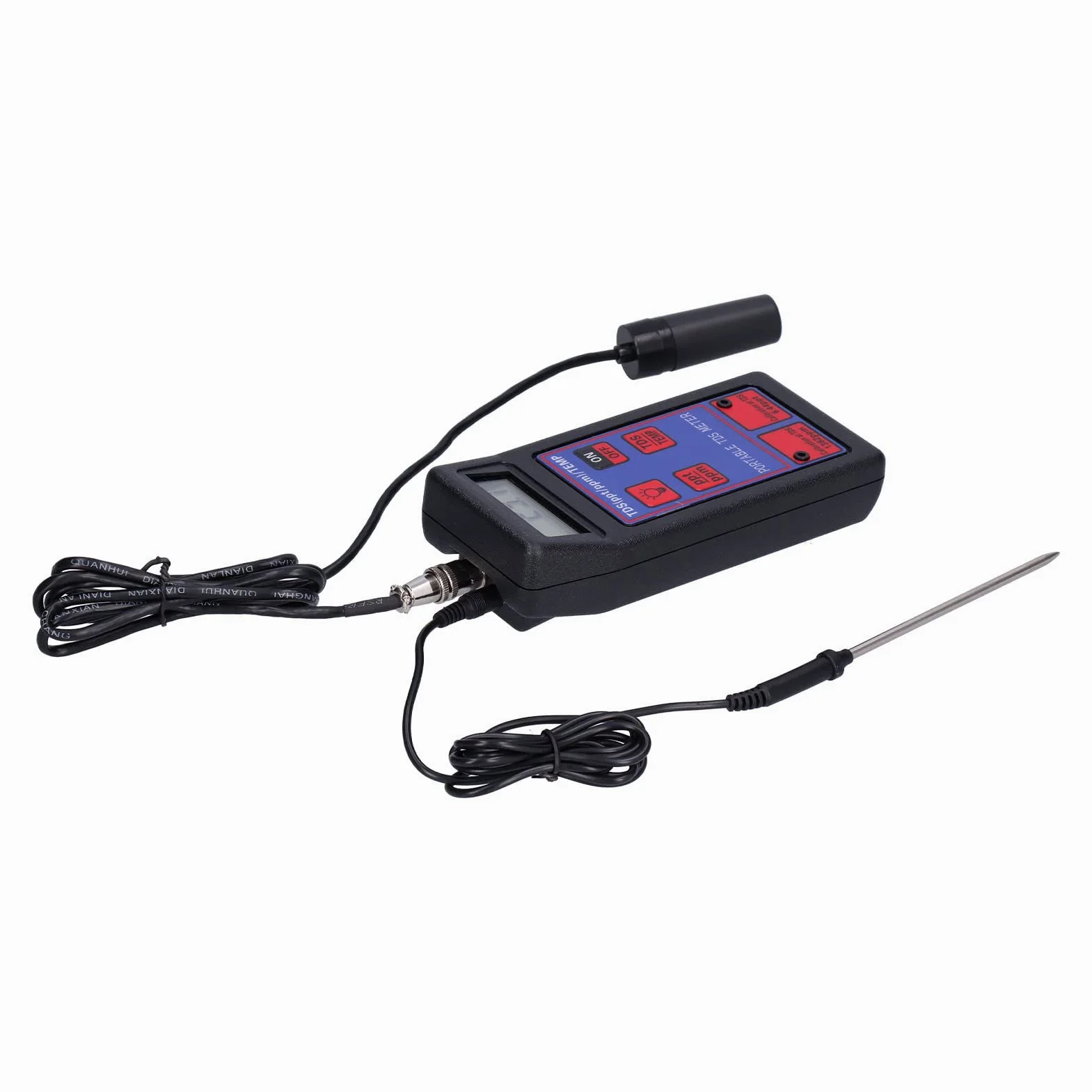 Medidor de temperatura TDS 2 en 1 Analizador portátil de calidad del agua Probador TDS con pantalla retroiluminada para piscina hidropónica Material ABS 6.5x3.0x1.2in