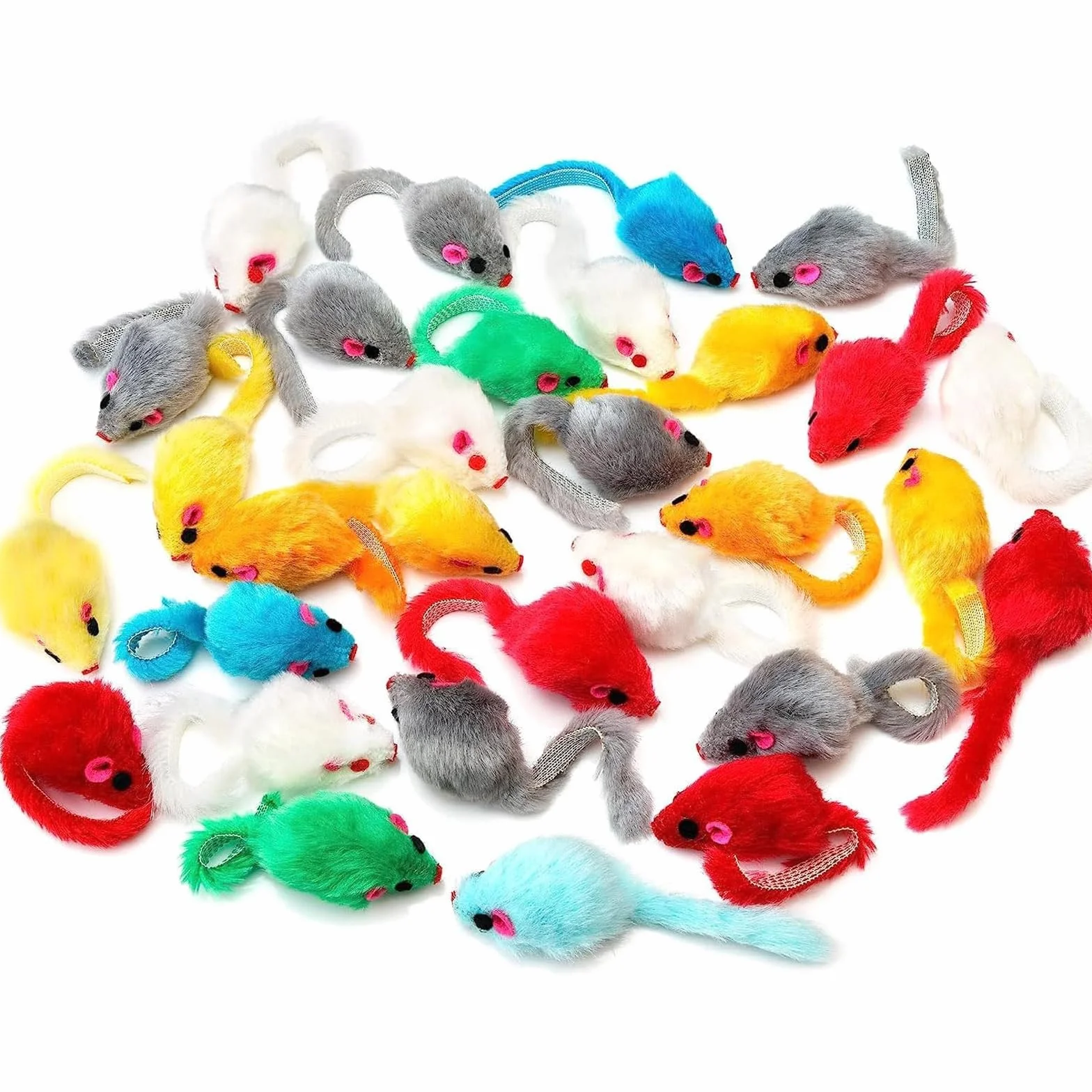 12 Piezas Juguetes para Gato, Peludo Juguetes Gato, Ratones de Juguete para Gatitos, Juguete Interactivo con Hierba gatera, para Gatos Jueguen, Caza, Ejercicio