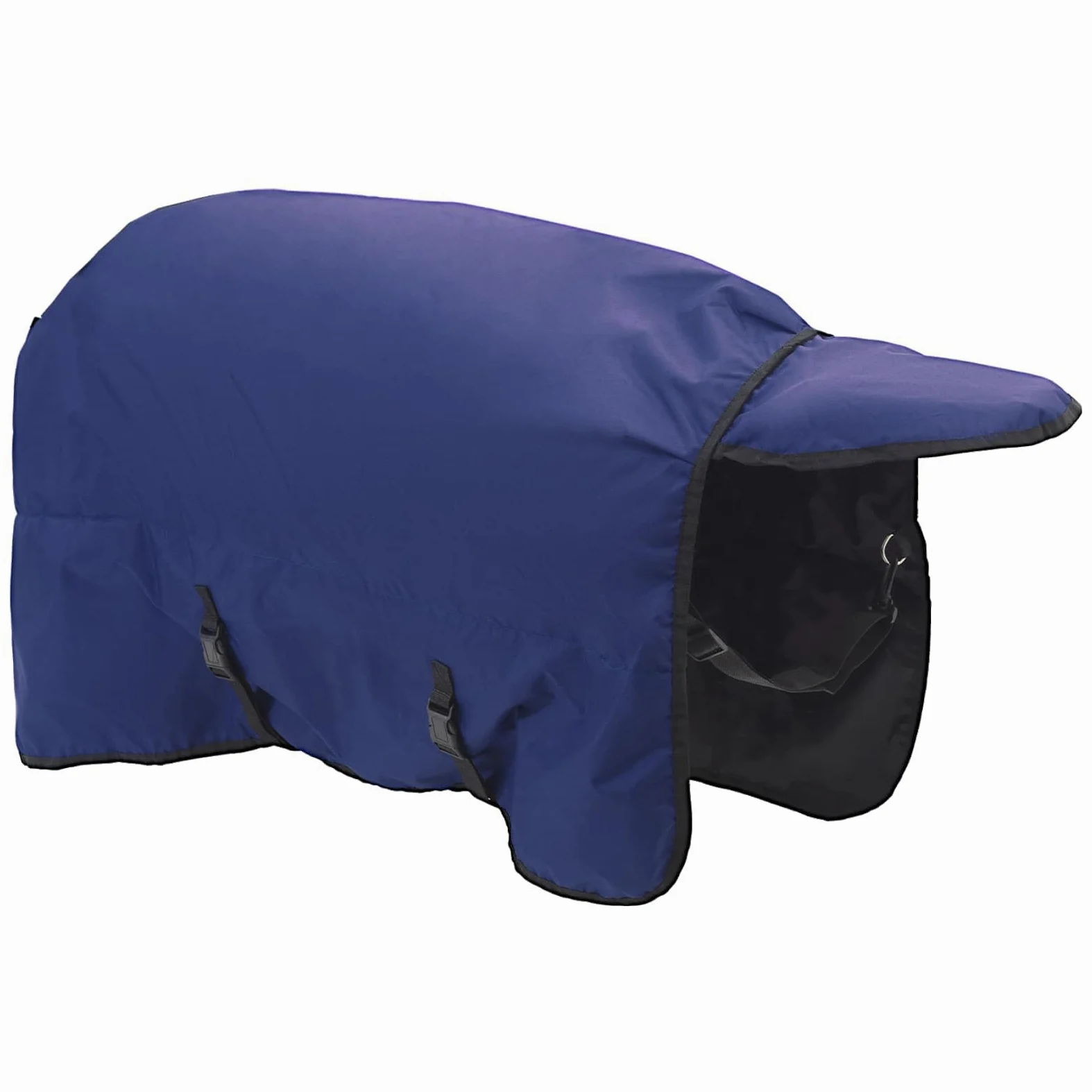 Manta para caballo, 165 cm, color verde oscuro, negro, transpirable, para exteriores, impermeable, con solapa para la cola y hebillas ajustables