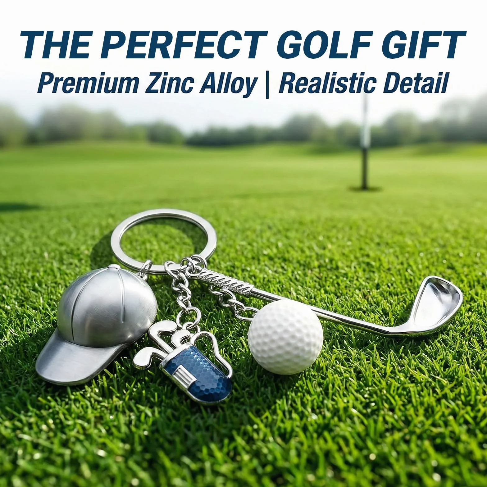 Llavero de Golf Mini Palo Colgante Bolsa Regalos Hombres Mujeres Pelota Deportes