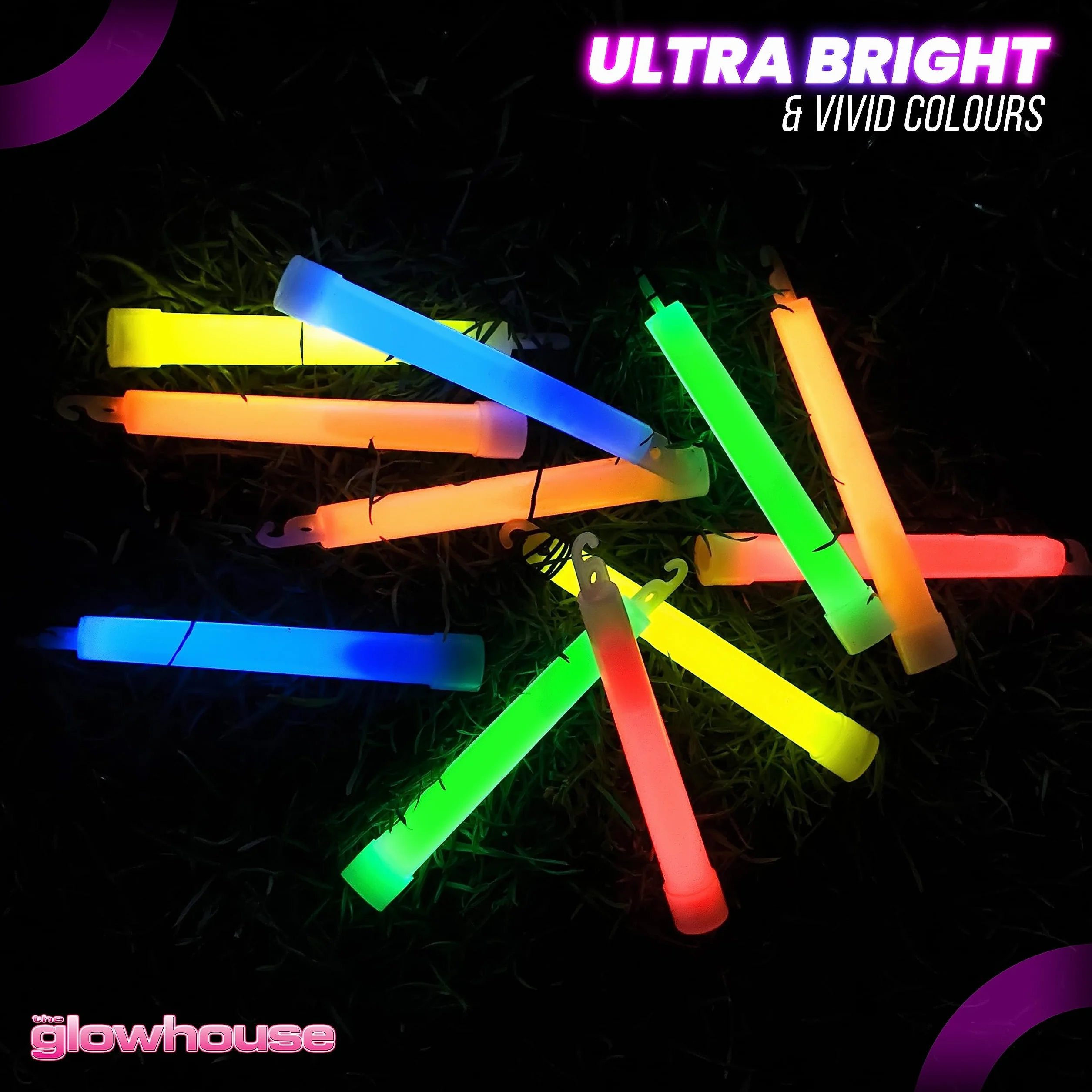 Paquete 25 varillas brillantes 6 pulgadas envueltas individualmente con cordones naranja