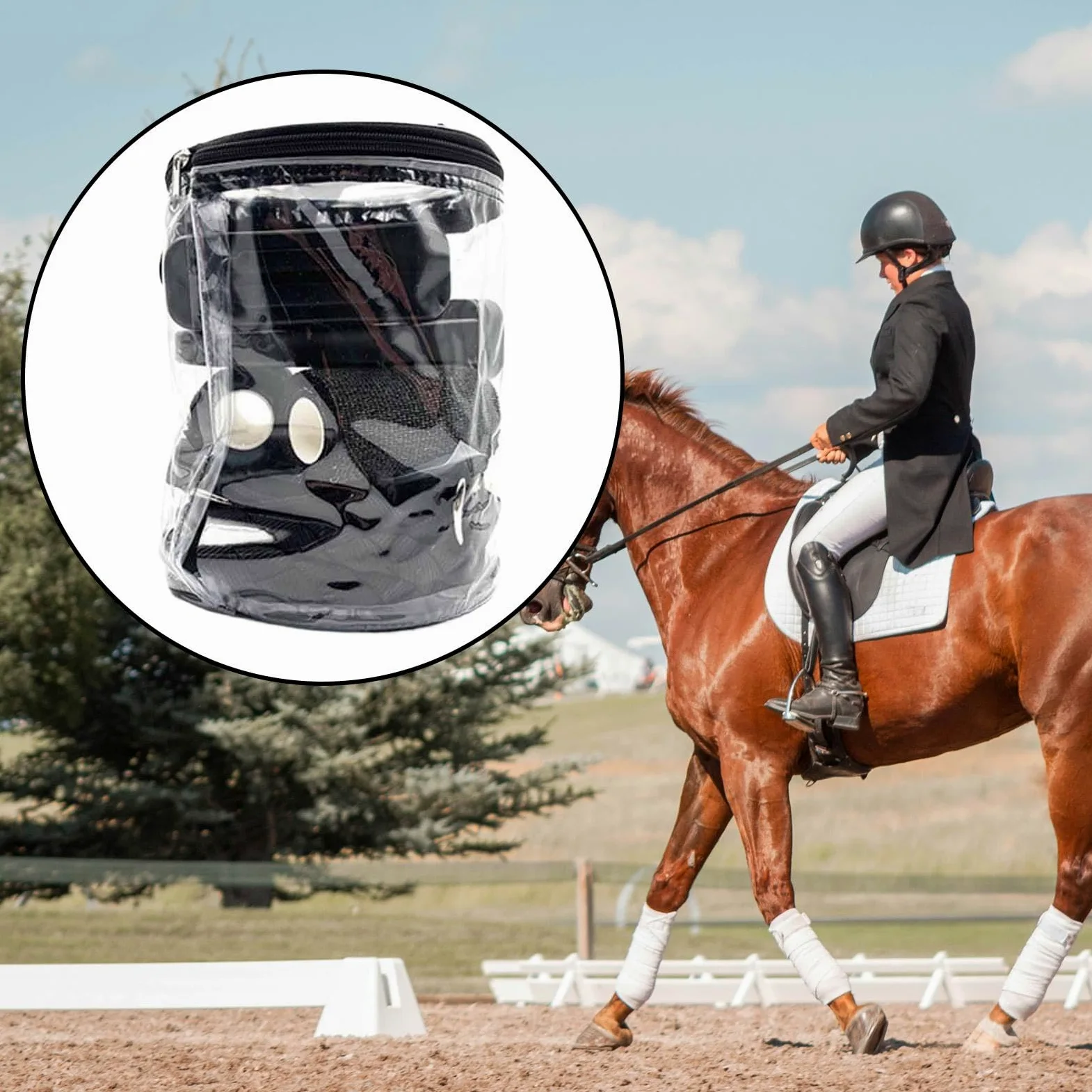 Kit de Equitación con Bolsa de Almacenamiento Y Equipamiento para Propietarios de Caballos de Carreras Y Participantes en