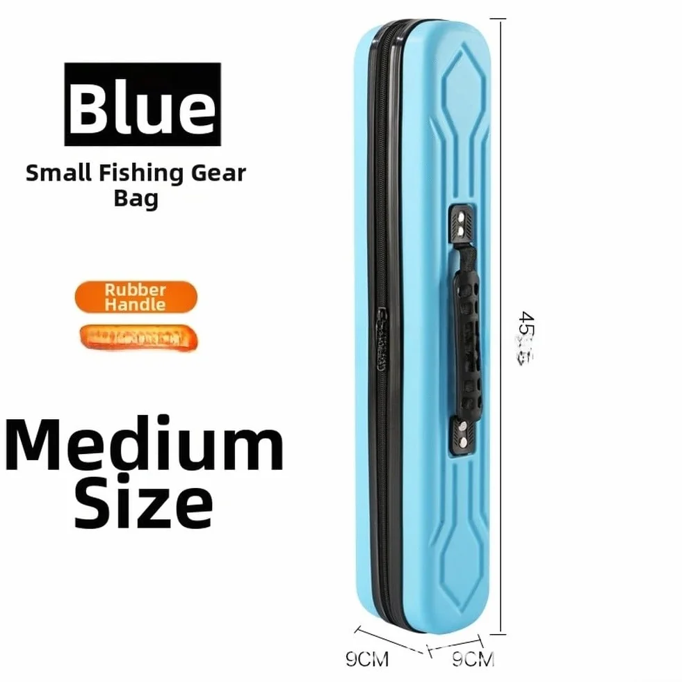 Funda impermeable PVC para caña de pescar 45 cm azul