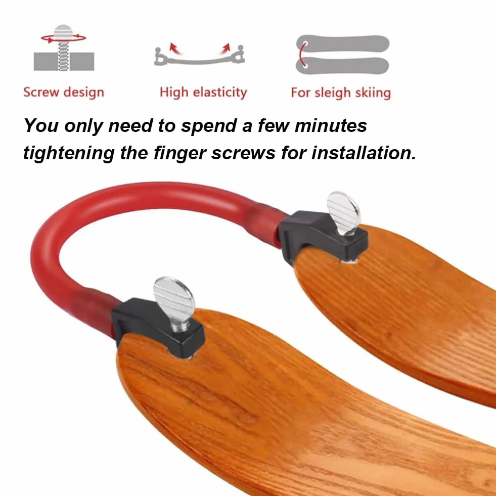 Conector de Puntas de Esquí para Principiante, Ayuda para Entrenamiento de Esquí, Control de Velocidad, Accesorio Rojo, 1 Pieza