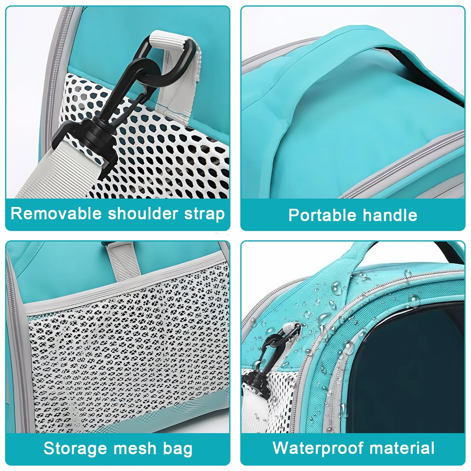 Transporttasche Katze, Transporttasche für Katze Hund, Katzentransporttasche mit Schultergurt Transportbox für Katze Hund, Transportbox Kaninchen Katze, Tragetasche für Haustiere 30 * 27 * 21 CM