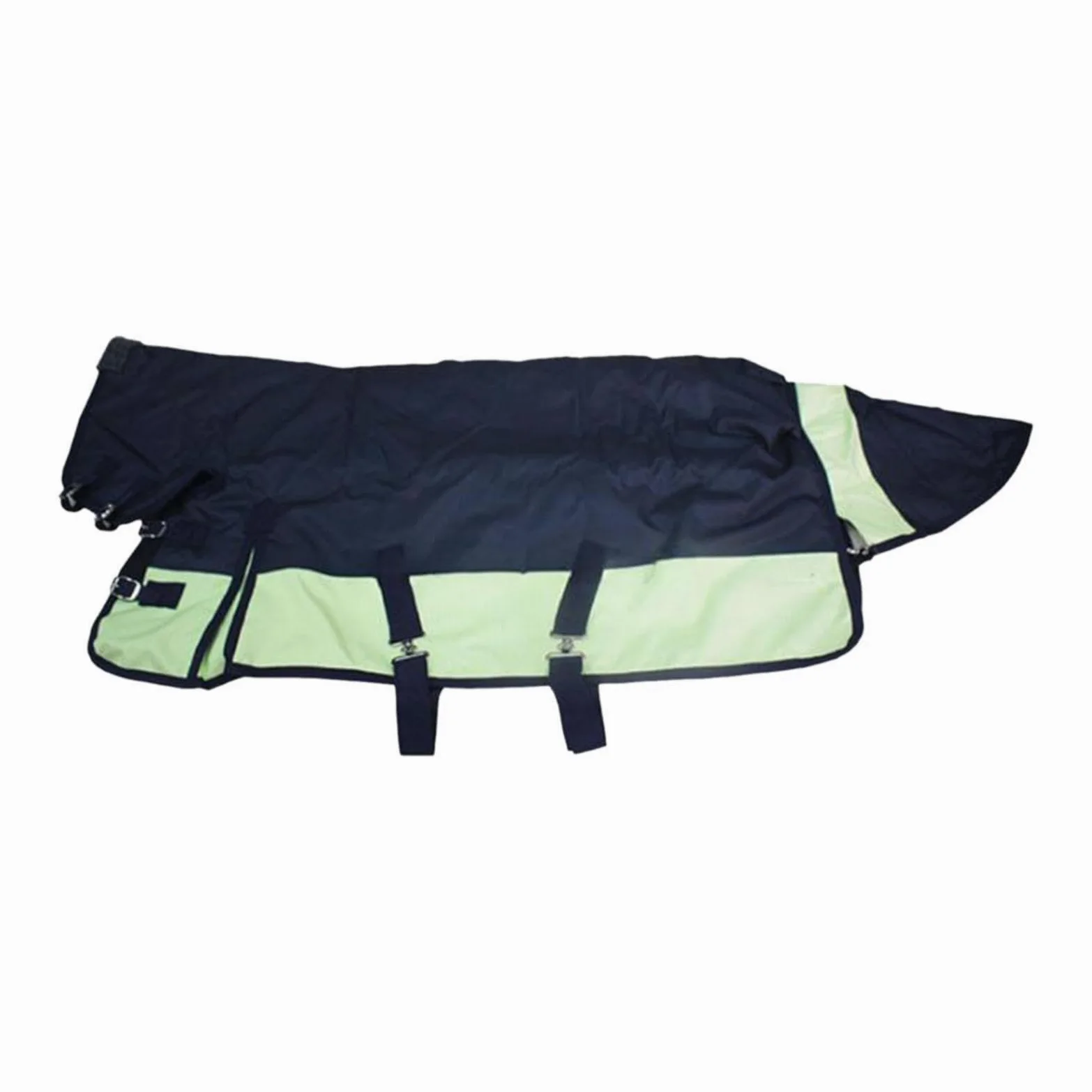 Manta de Invierno para Caballos con Protector Abdominal Integrado, Tejido Oxford 600D, Capucha Protectora, Hebilla Resistente, Apta para Establos Grup, Navy Blue S