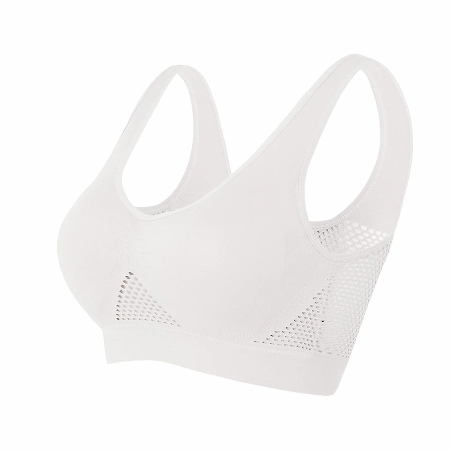 Pack de 3 Sujetadores Deportivos Sin Aros con Almohadillas Extraíbles y Transpirables