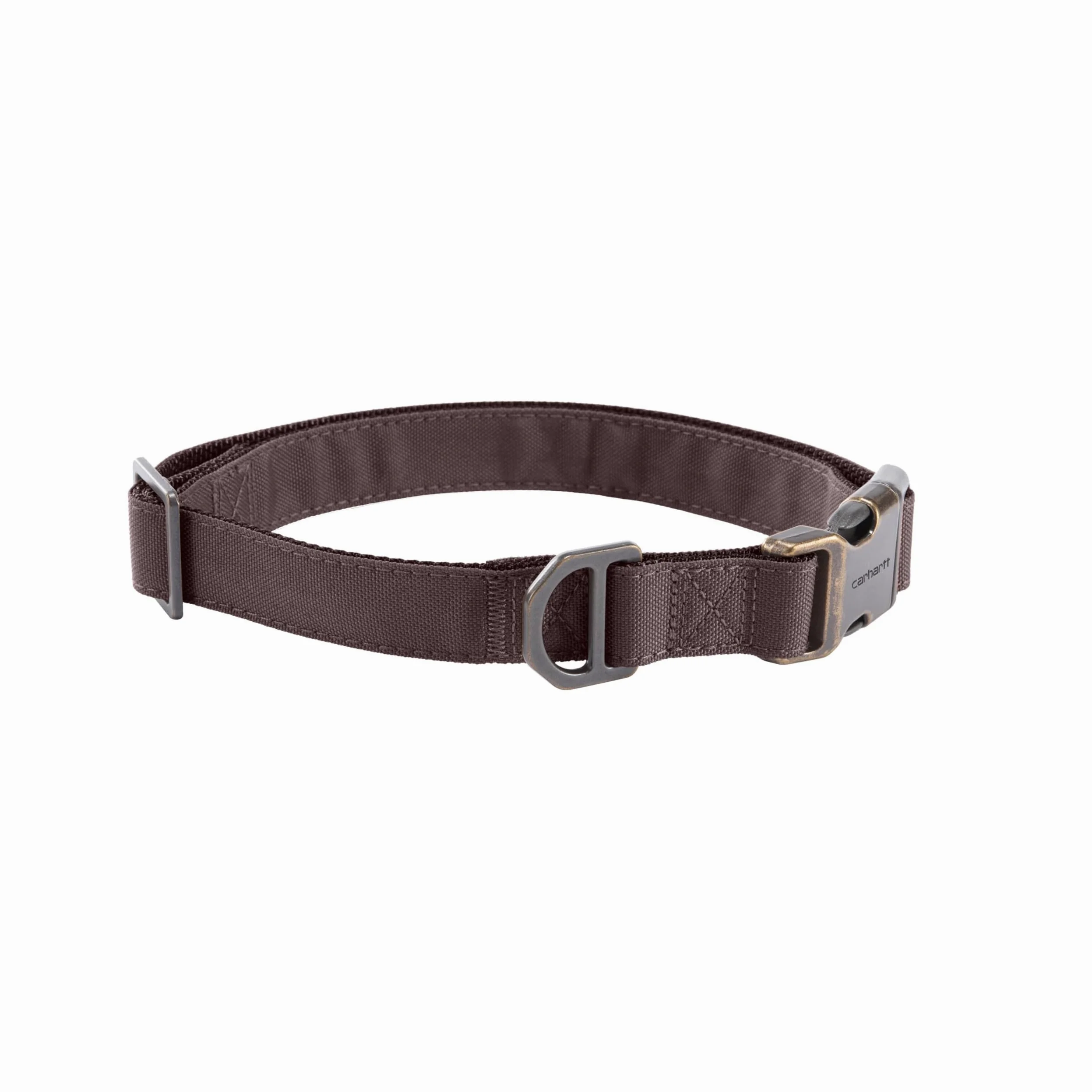 Carhartt Collar de Perro de Campo, Totalmente Ajustable, Tela Duradera de 600 Denier con Marca Reflectante para Visibilidad, Vino Profundo, Mediano