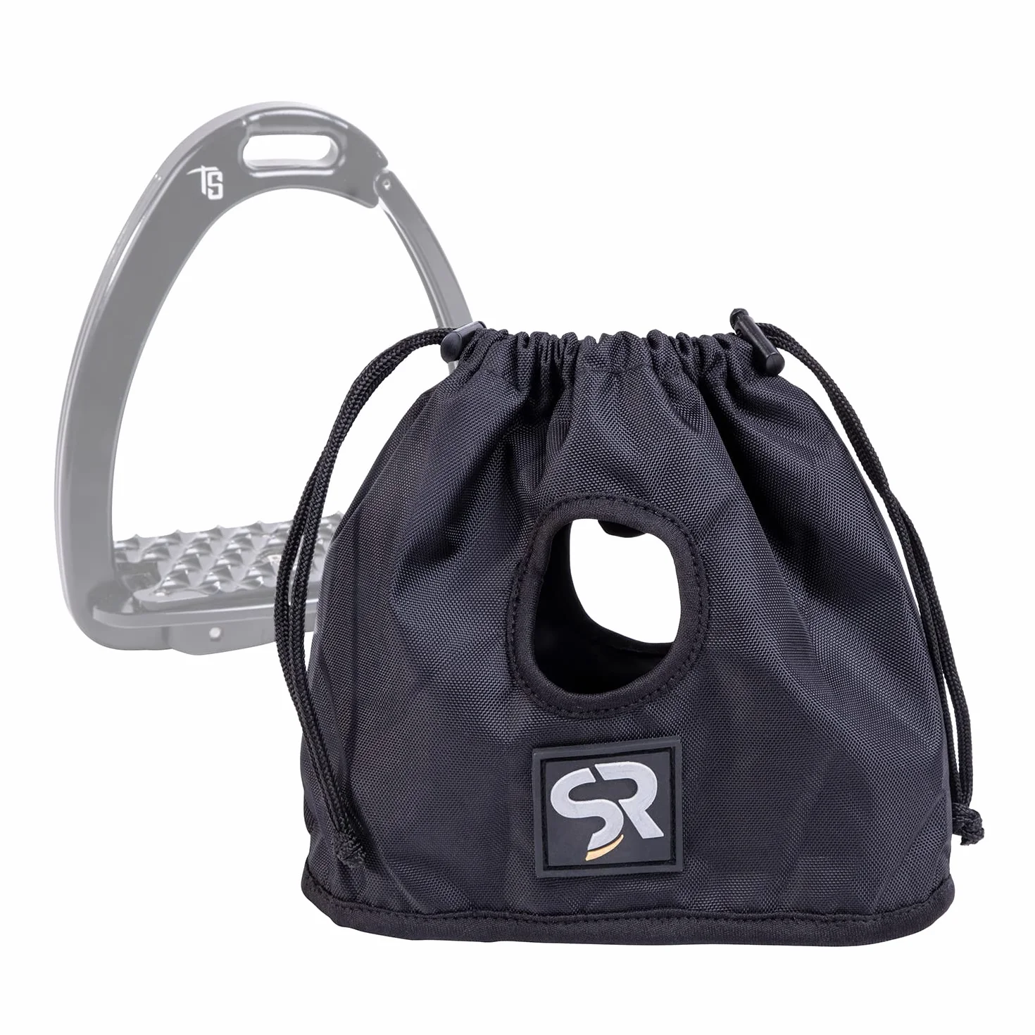 SUNRIDE Protectores de estribos de poliéster - fáciles de Limpiar - como protección para la Silla y los estribos (Negro)