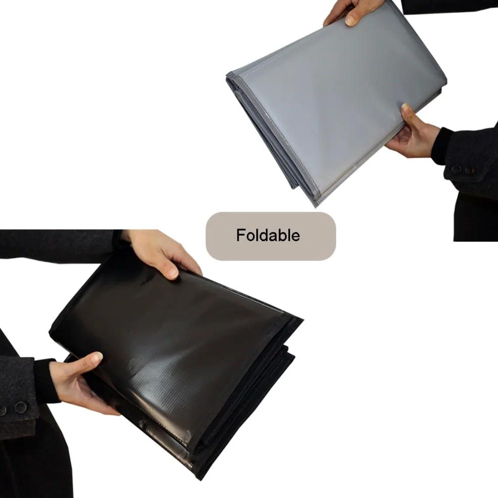 Bandeja plegable para orinal para perros con forro impermeable de cara alta, portátil para soporte de almohadilla de orina de cachorro y base de baño antisalpicaduras para perros pequeños y medianos