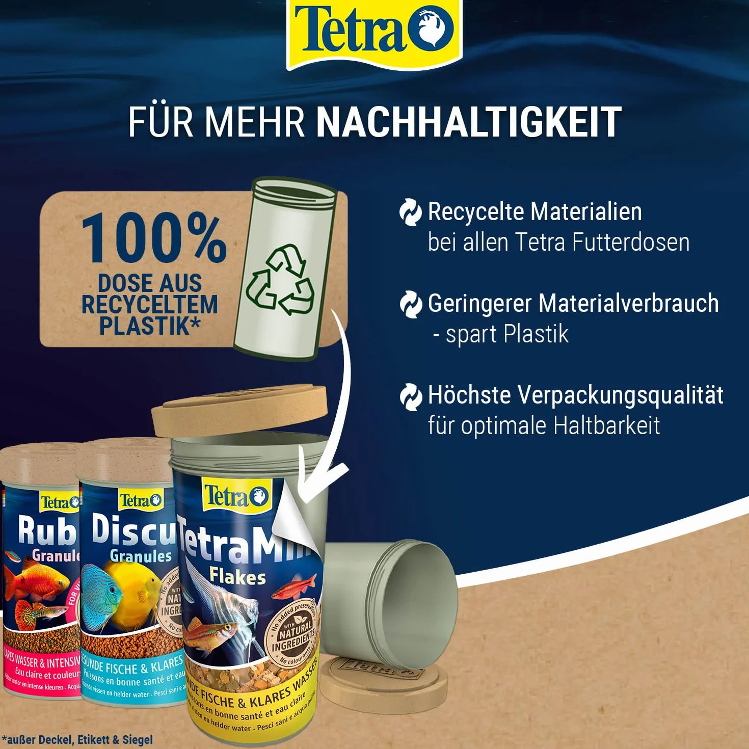 Tetra Goldfish Granules - Alimento granulado para carpines dorados y otros peces de agua fría, lata 500 ml