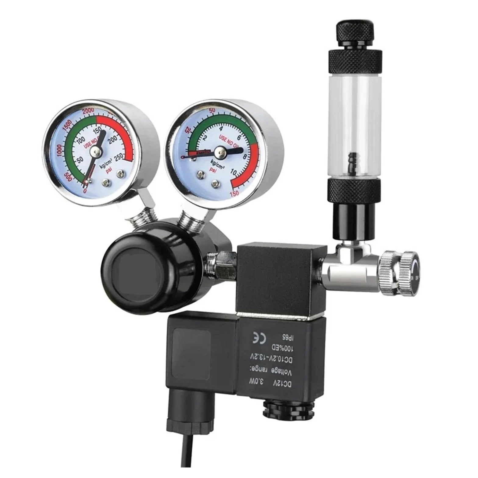 Regulador de Co2 Calibre Grande una Sola Etapa, Accesorios for Acuario, pecera, Cilindro, Tanque, Contador Burbujas, Reductor dióxido Carbono Fis(W218)