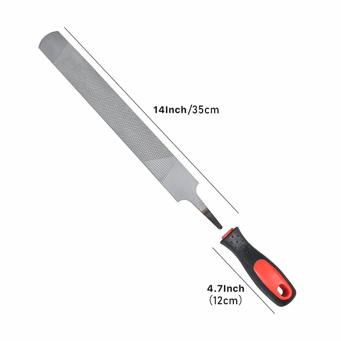 Escofina para Cascos de Caballo de 8 Pulgadas, Lima de Acero con Alto Contenido de Carbono para Recortar herraduras, Herramienta para herrador, Herramienta de herrador de Cabeza Redonda