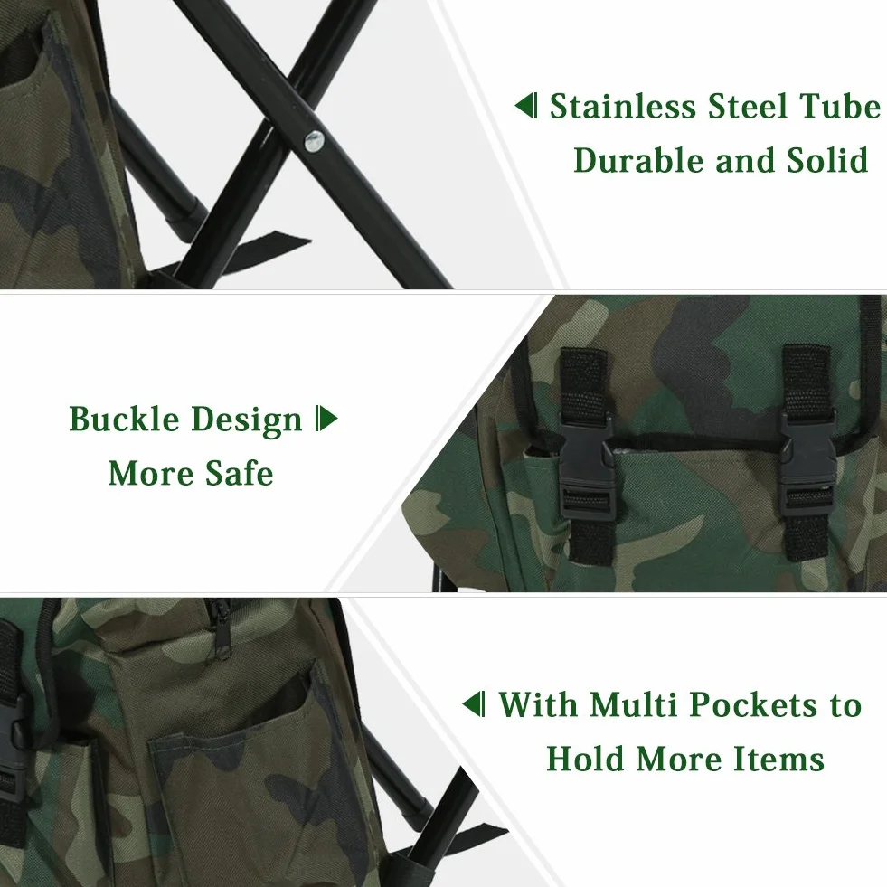 Silla de pesca portátil mochila taburete plegable bolsa camping viaje playa barbacoa