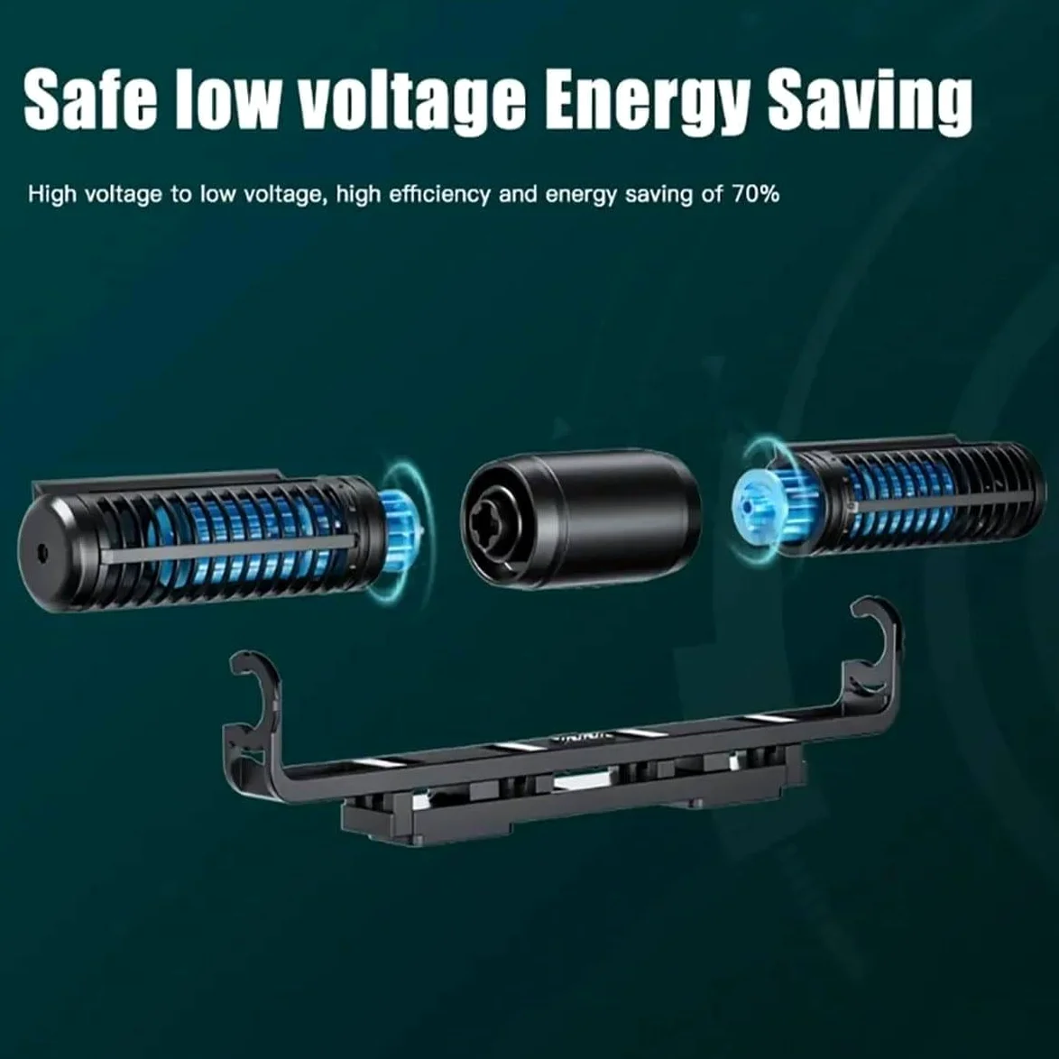 Generador de Olas para Acuario de 15 W, con Controlador de Pantalla LED, Bomba de Flujo Cruzado de 4 Niveles de Ajuste, para acuarios de Agua Dulce, Marinos y de Arrecife.