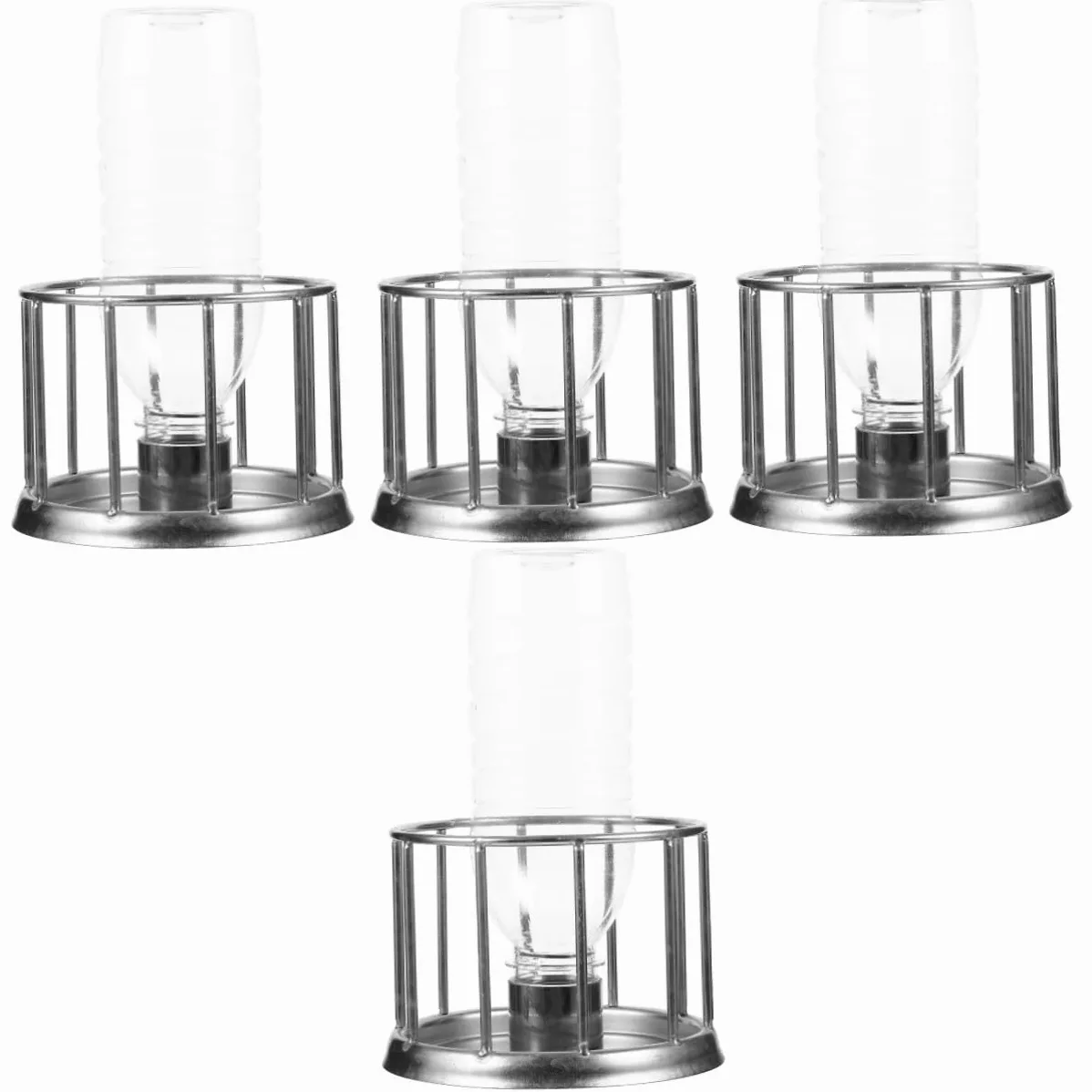 BESPORTBLE 4piezas Comedero De Agua para Tortugas Inoxidable Plato Mini Multifuncional para Reptiles y Tortugas Cuenco y Práctico para Alimentación y