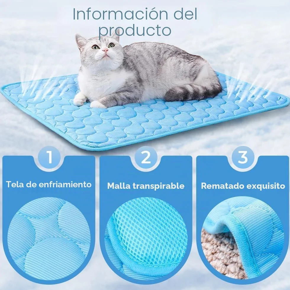 2025 Nueva alfombrilla de refrigeración para perros, cojín de refrigeración portátil lavable para mascotas para perros y gatos, alfombrilla de dormir para hogar y exterior, refrigeración para mascotas