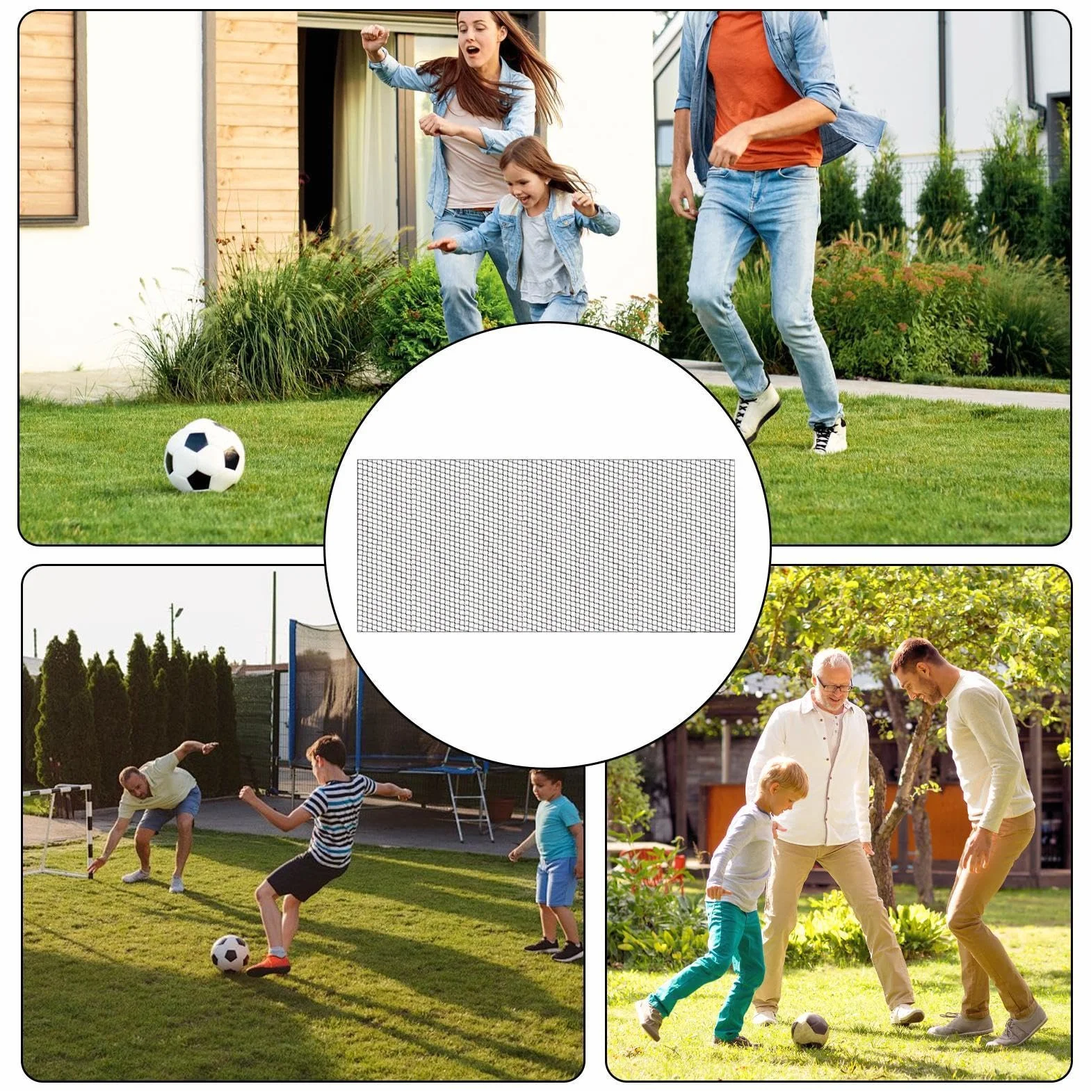 Red de Barrera para Fútbol | Barrera Protectora Deportiva de Nailon - Red de Parada para Jardín - Fútbol, Béisbol, Baloncesto, Tenis, Voleibol, Portería