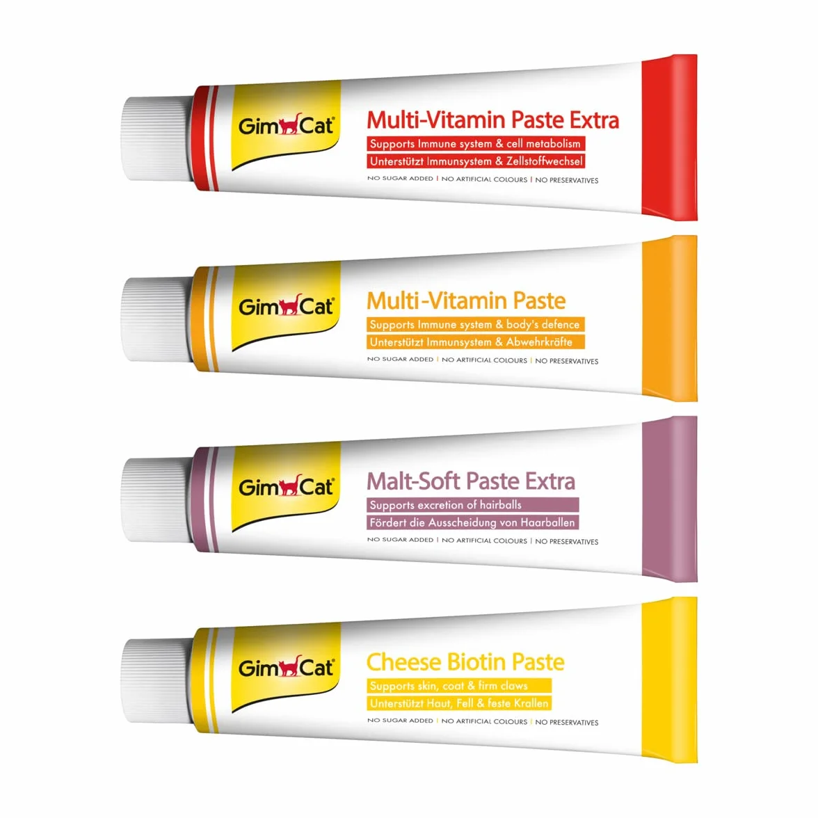 GimCat Multi-Vitamin Extra, pasta multivitaminas - Snack para gatos, con beta-glucano y omega 3 & 6 para una protección celular saludable - 1 tubo (1 x 200 g)