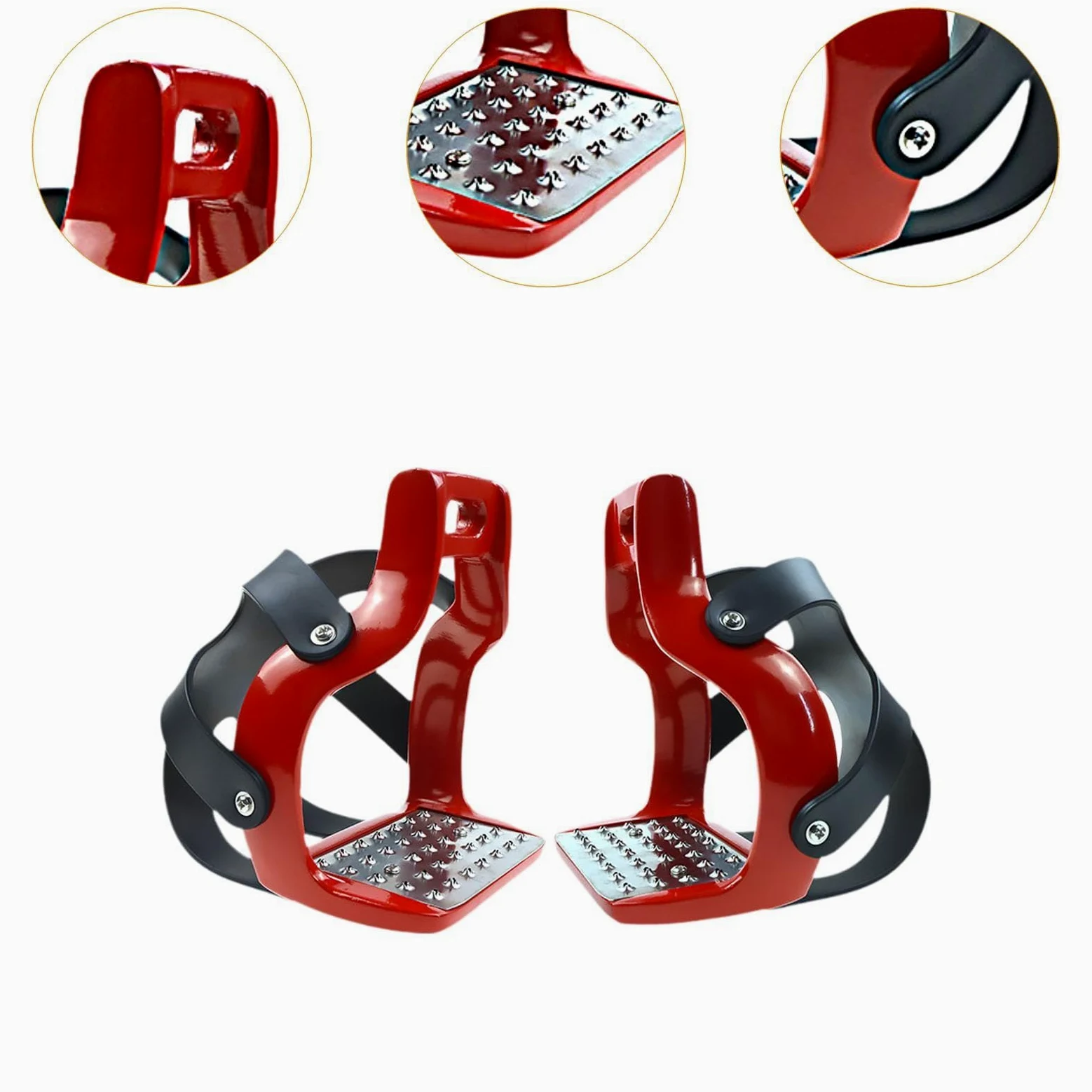 1 Par de Botas de Montar Profesionales Y Ligeras para Caballos con Suelas Antideslizantes, Fabricadas en Aluminio Robusto Y Cómodo para Una Sujeción ó