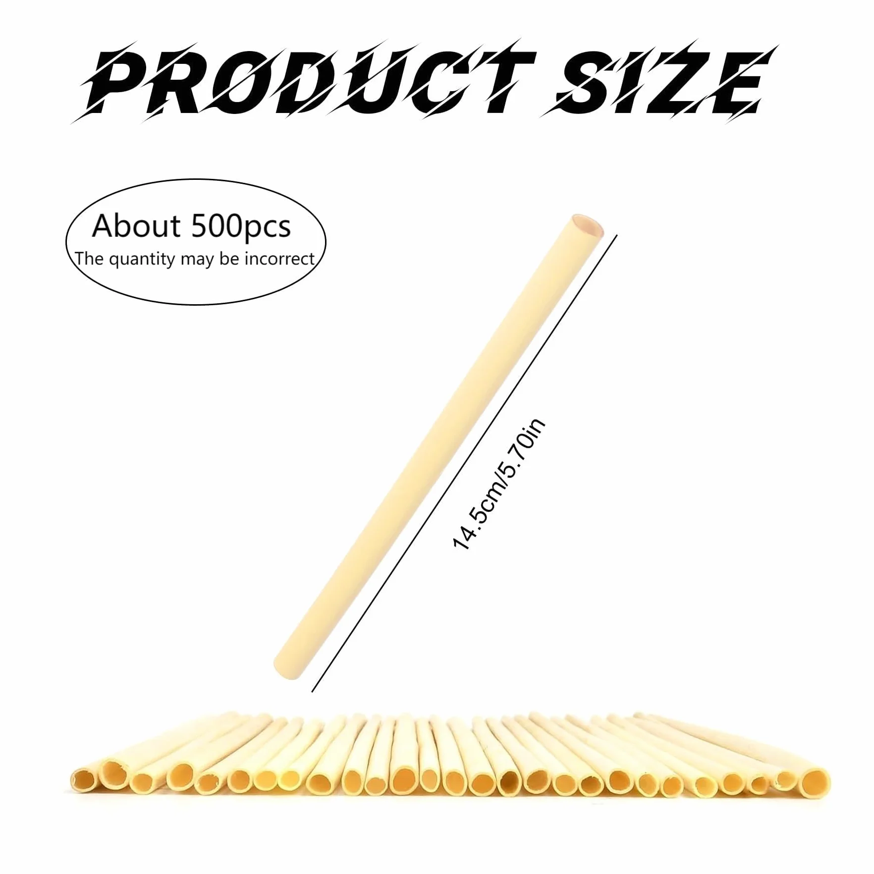 500 Piezas Tubos Nidos para Hotel de Insectos, Hotel de Insectos,14,5cm Pajitas de Trigo, Diámetro 2,5-5 mm, para Material de Relleno para Abejas Silvestres, Casa para Abejas