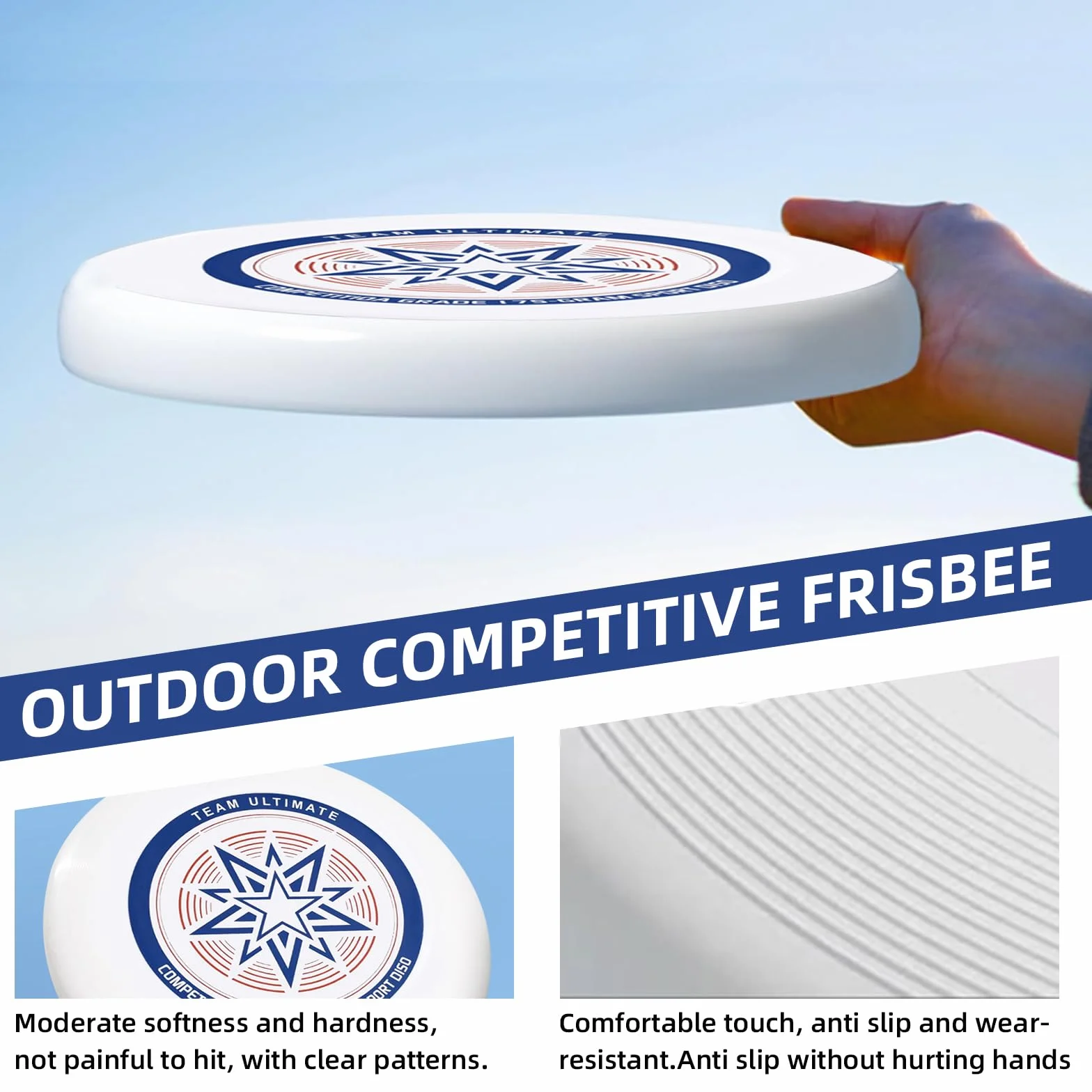 Frisbee competitivo disco volador deportivo profesional para exteriores